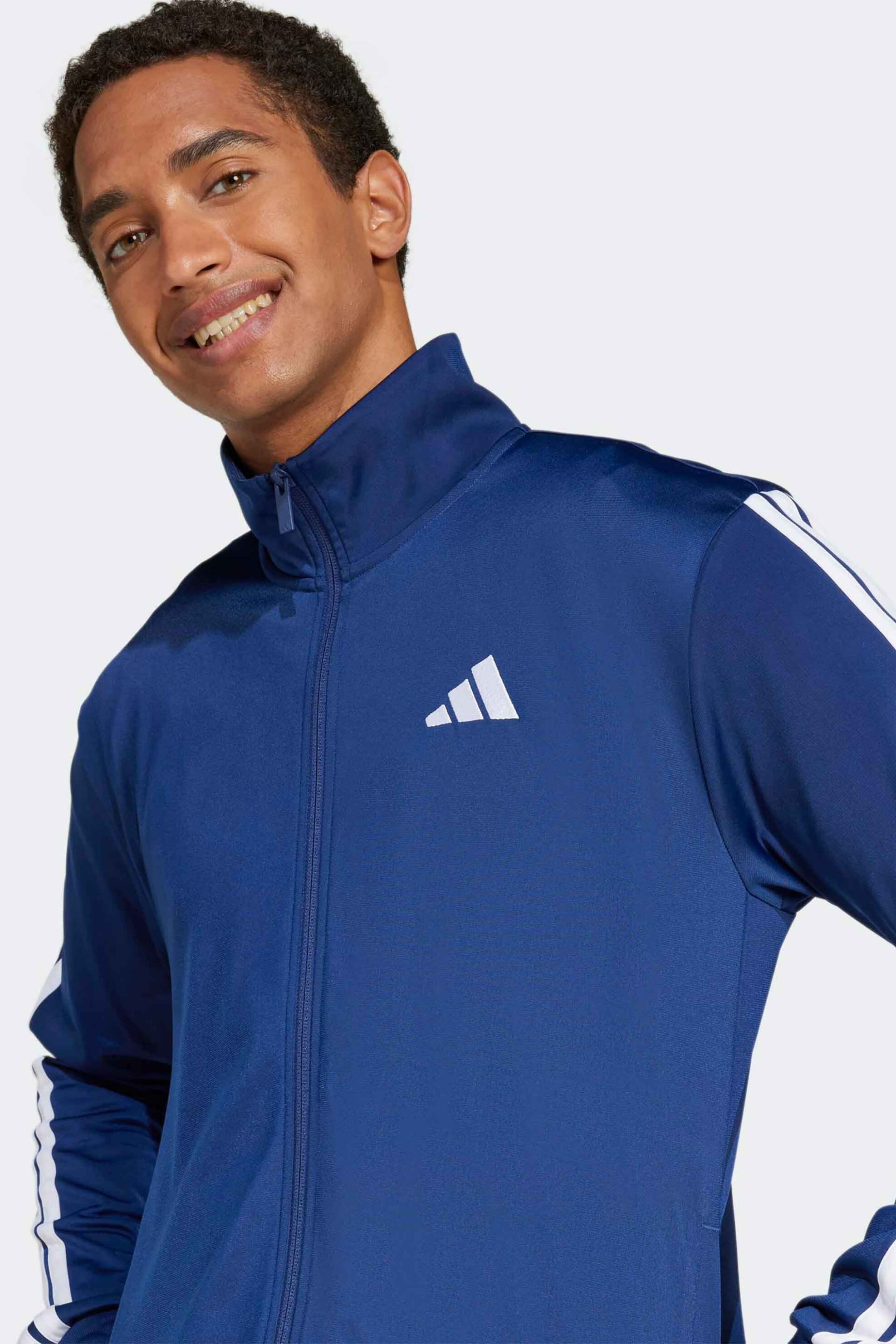 Adidas ανδρική αθλητική ζακέτα με λογότυπο Regular Fit "3-Stripes Tricot" - JI8817 Μπλε φωτογραφία