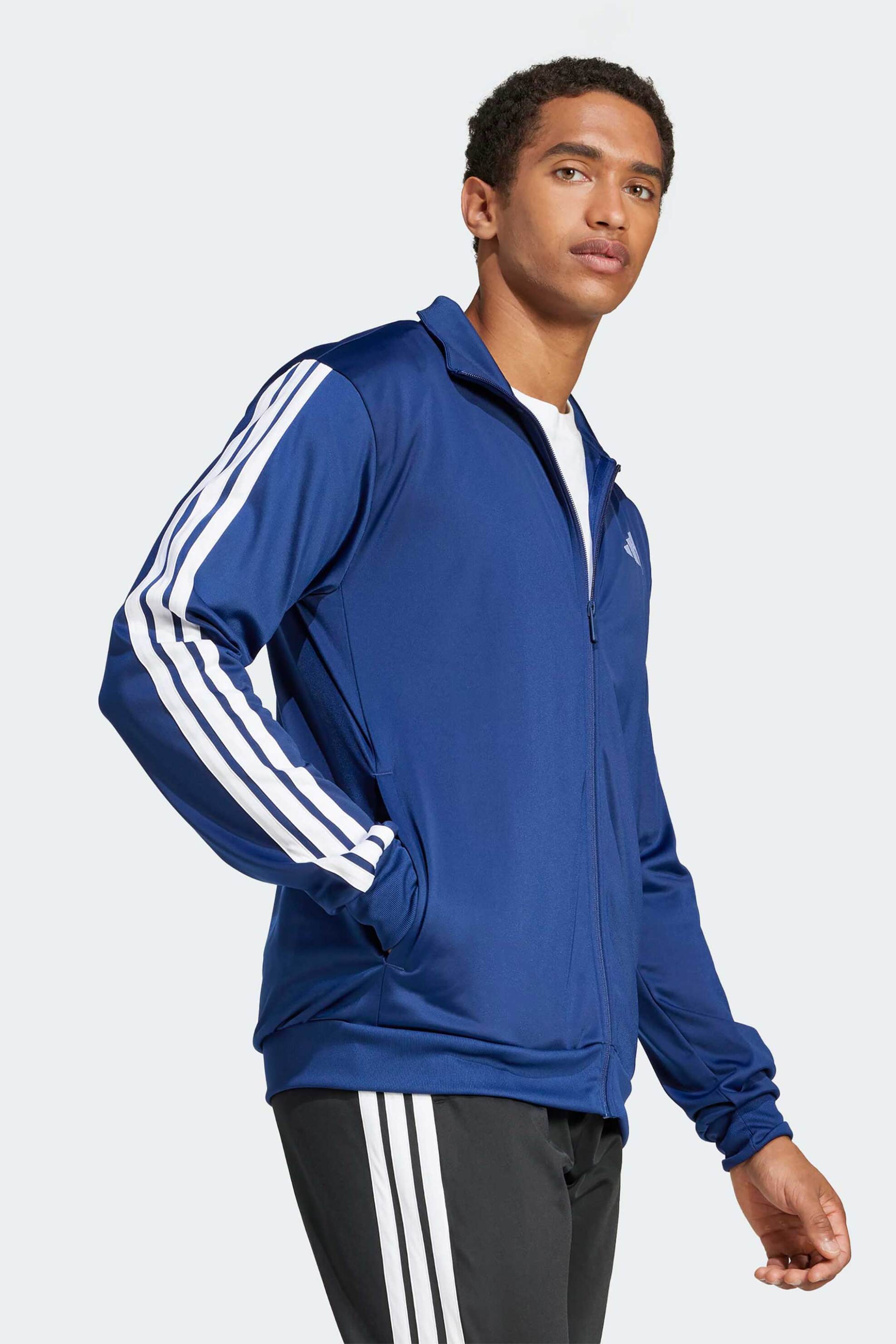 Adidas ανδρική αθλητική ζακέτα με λογότυπο Regular Fit "3-Stripes Tricot" - JI8817 Μπλε φωτογραφία