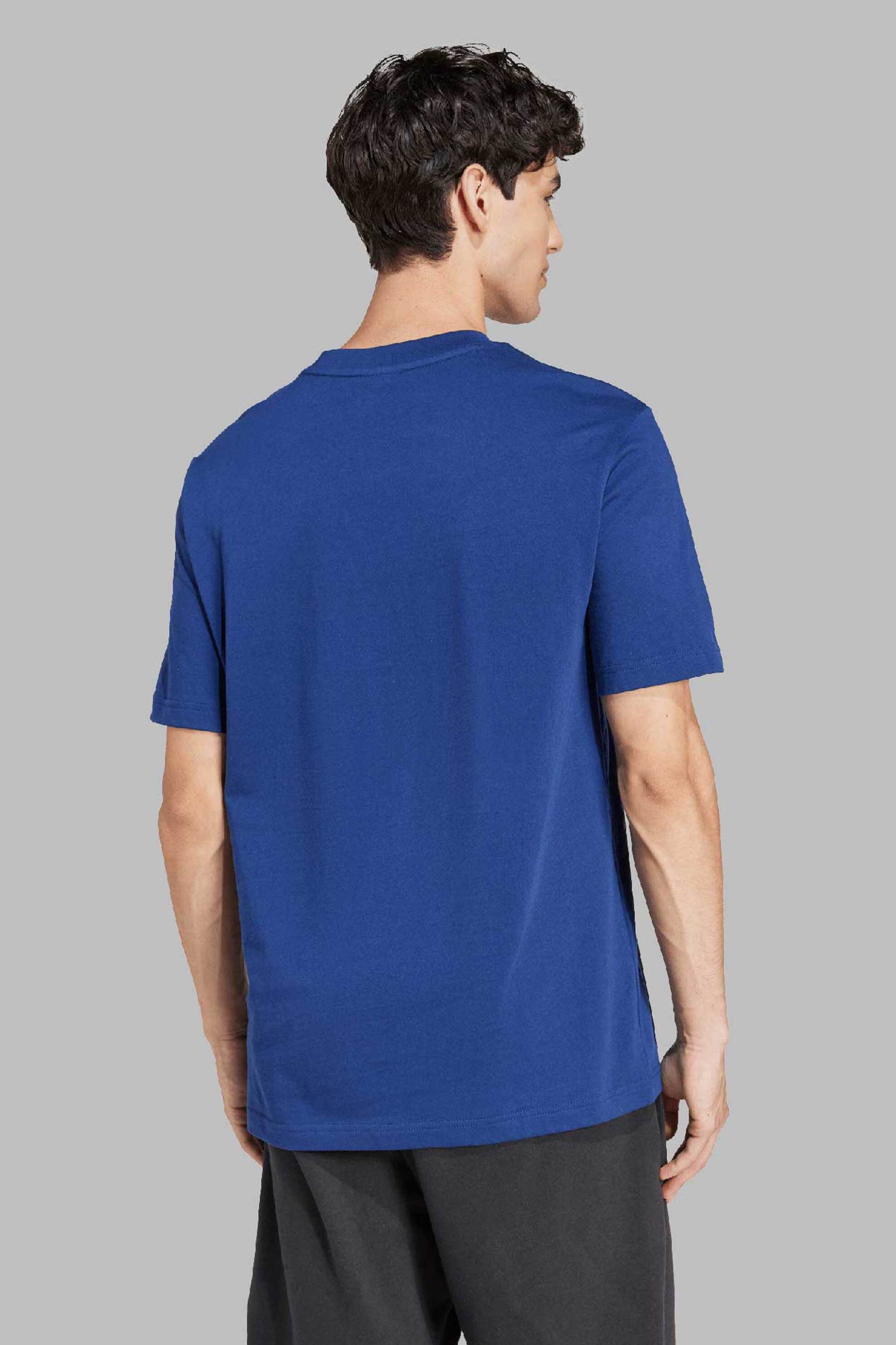 Adidas ανδρικό T-shirt Regular Fit "Essentials Small Logo" - JF1093 Μπλε φωτογραφία