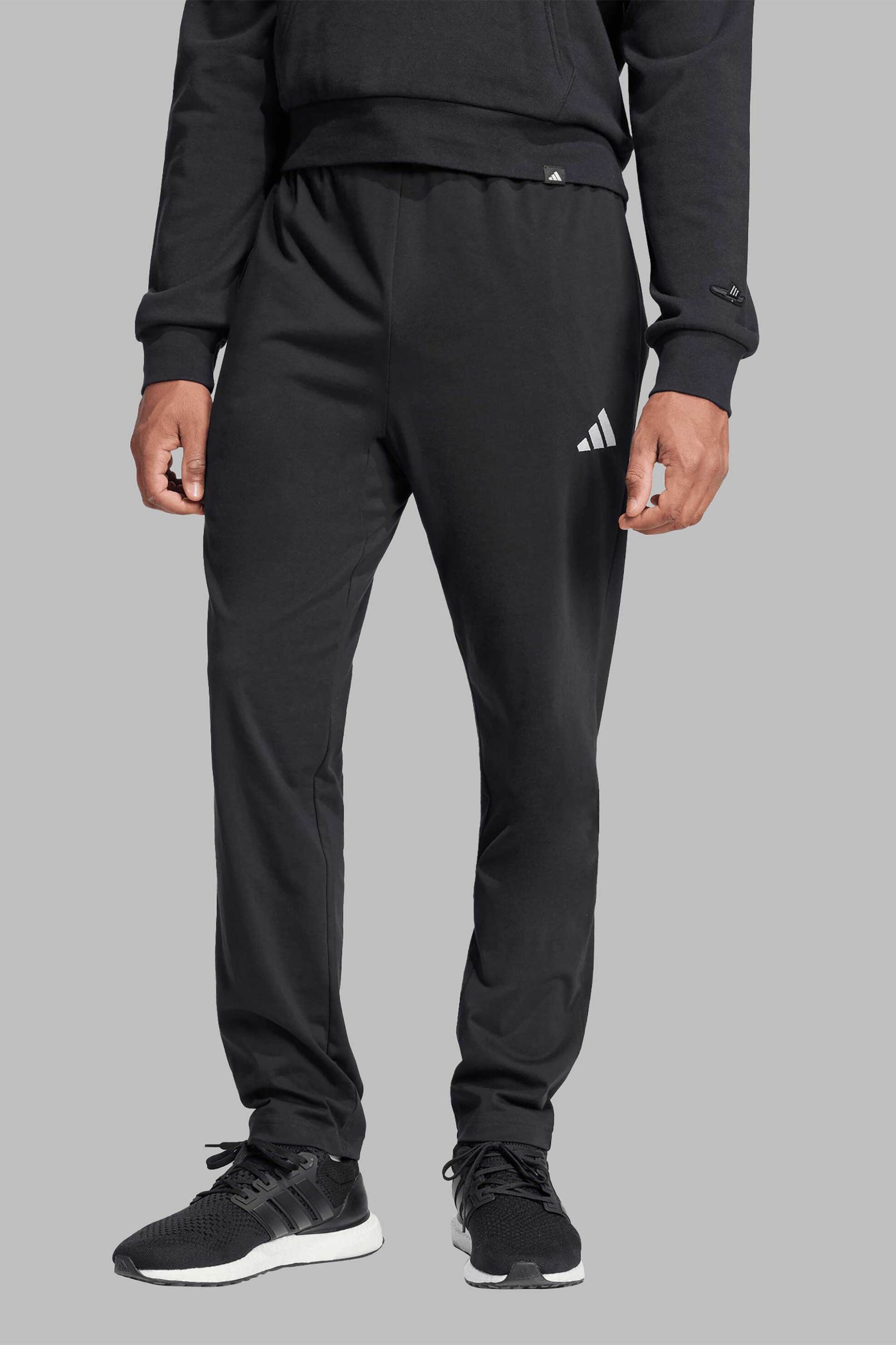 Adidas ανδρικό παντελόνι φόρμας Regular Fit "Small Logo" - JF1105 Μαύρο