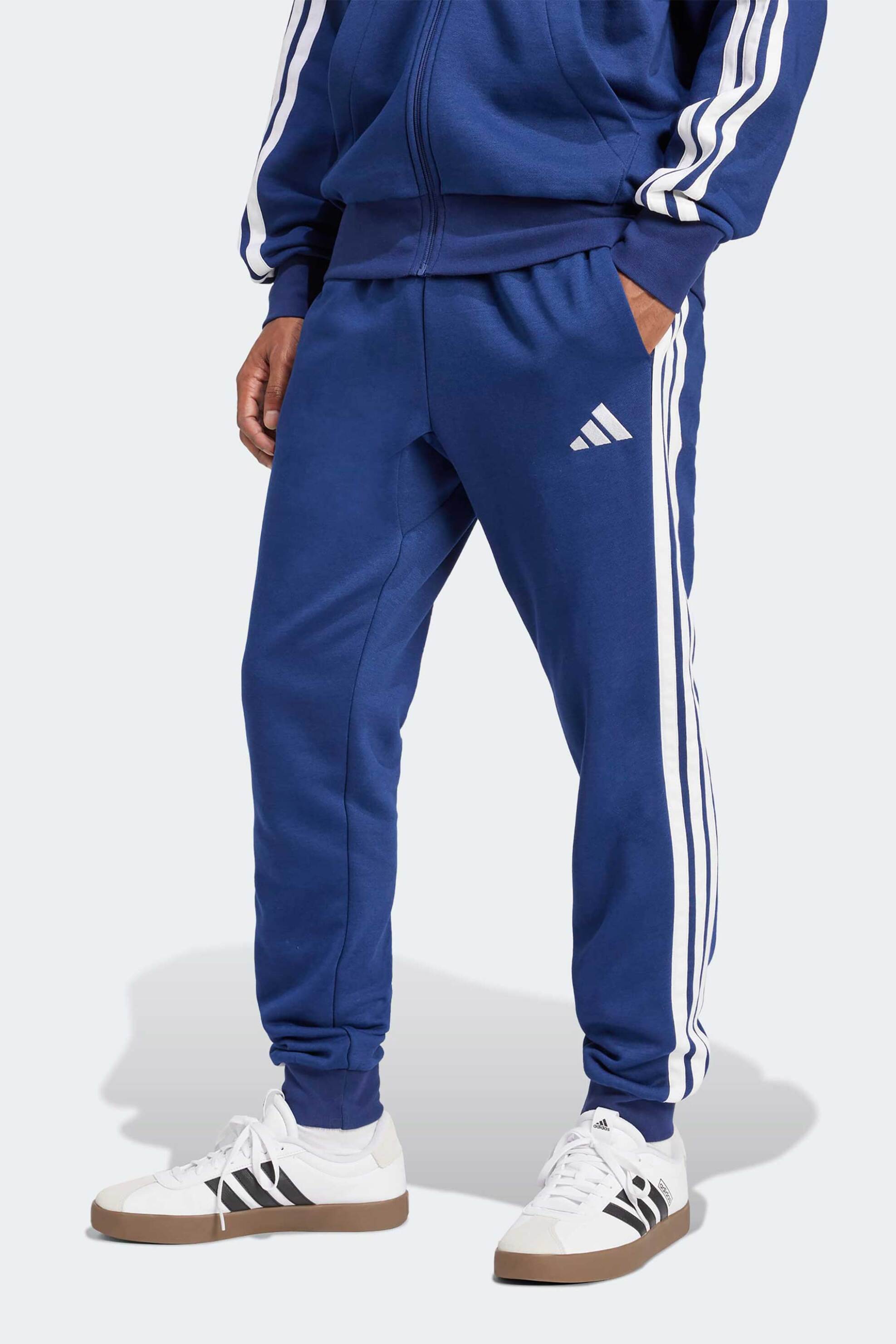 Adidas ανδρικό παντελόνι φόρμας Regular Fit "Essentials 3-Stripes Fleece" - JD1859 Μπλε