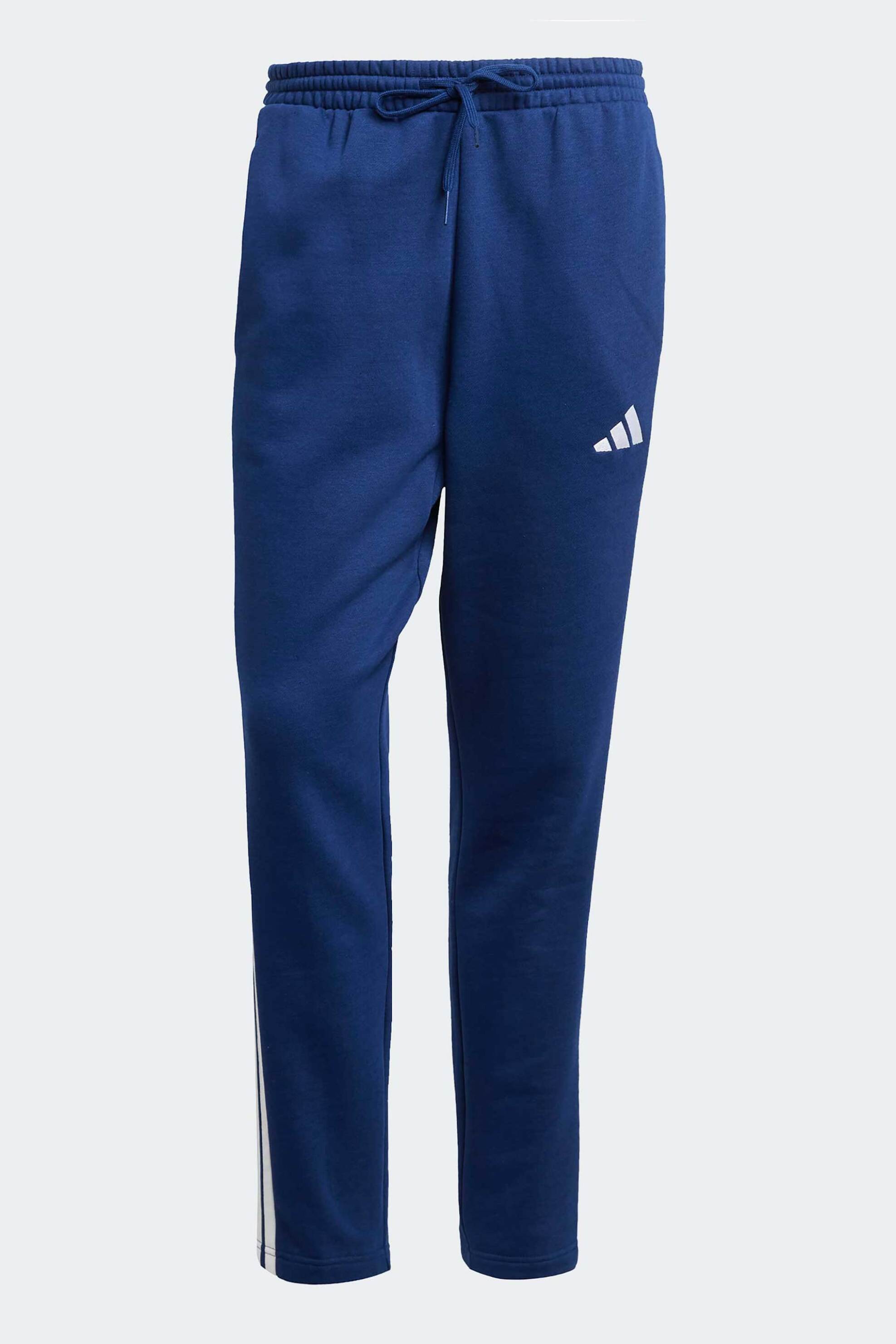 Adidas ανδρικό παντελόνι φόρμας Regular Fit "Essentials 3-Stripes Open Hem Fleece" - JE6334 Μπλε φωτογραφία