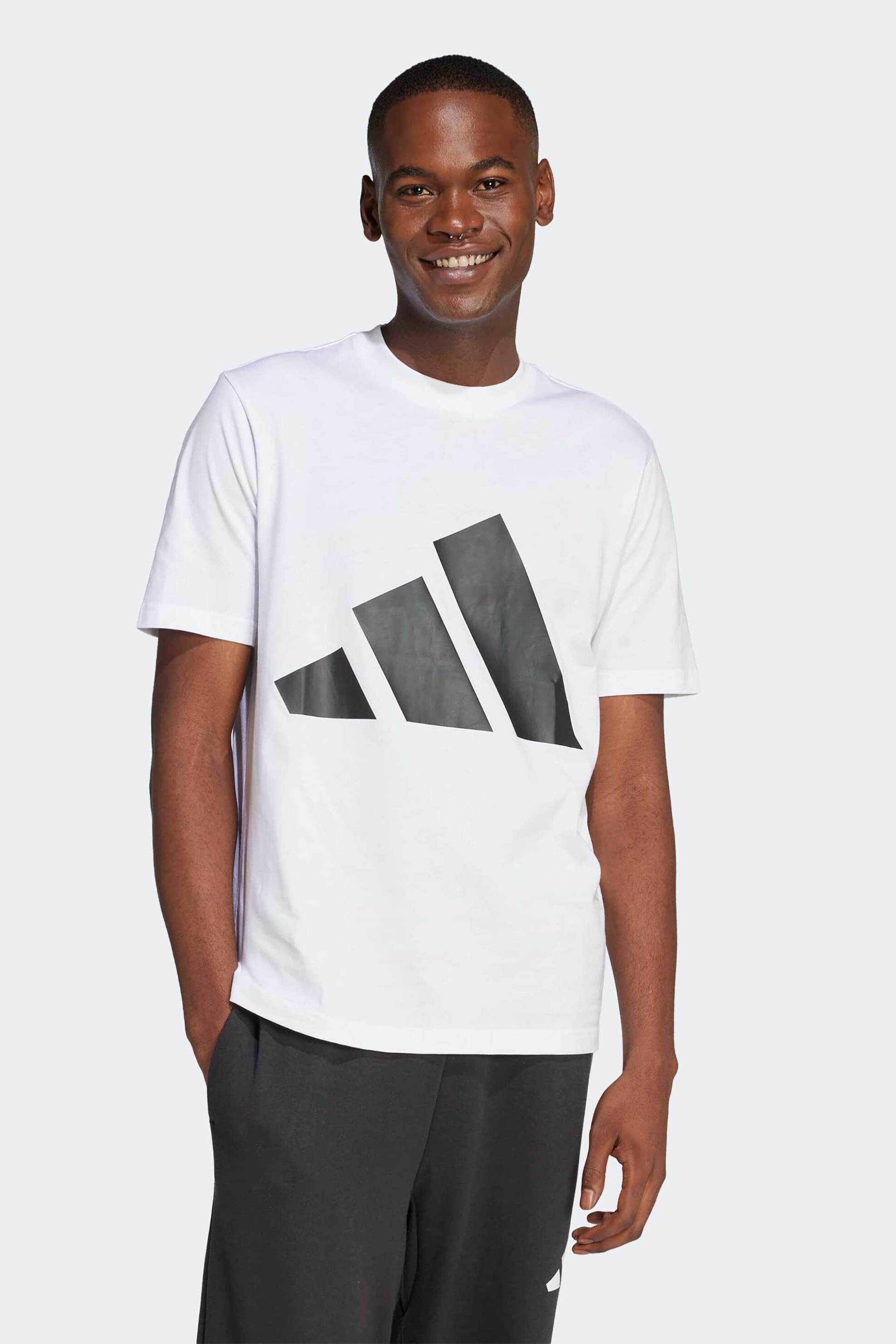 Adidas ανδρικό T-shirt Regular Fit "Essentials Big Logo" - JE8943 Λευκό