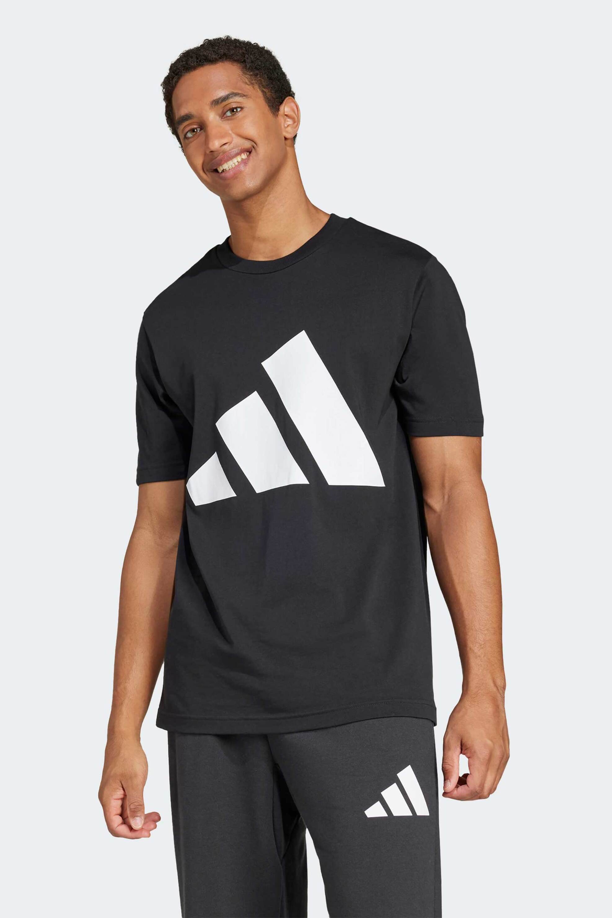 Adidas ανδρικό T-shirt Regular Fit "Essentials Big Logo" - JE8945 Μαύρο