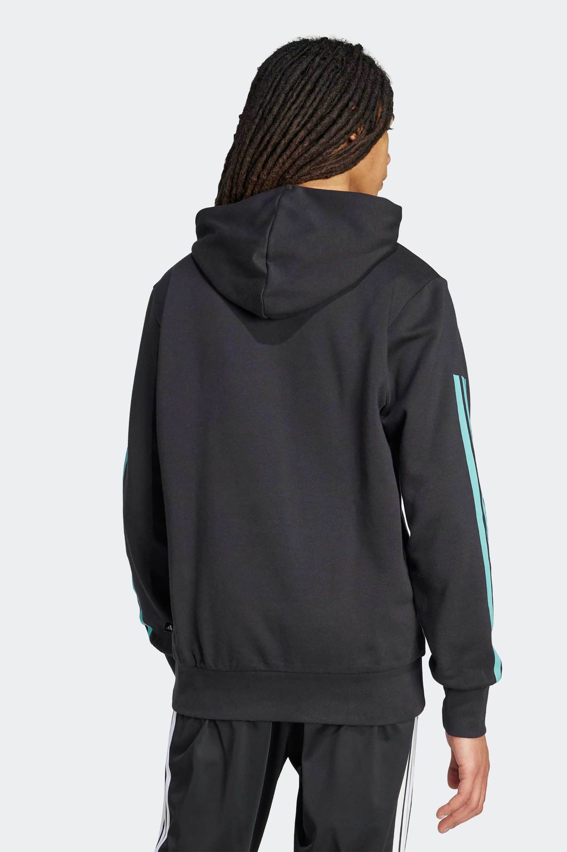 Adidas ανδρική μπλούζα φούτερ με κουκούλα Regular Fit "Essentials 3-Stripes Color Script" - KD2265 Μαύρο φωτογραφία