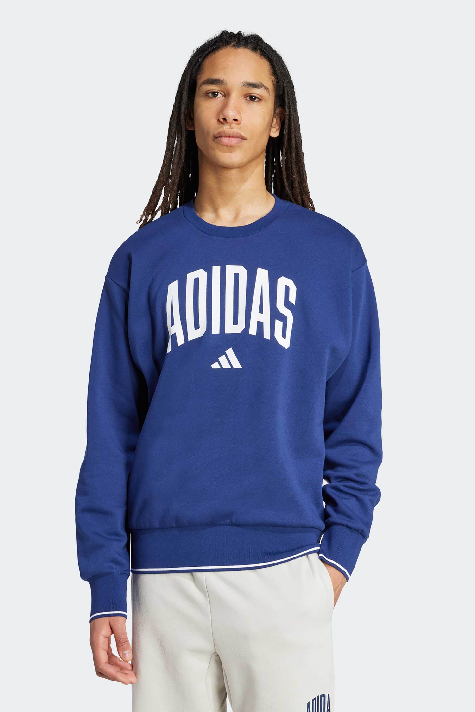 ADIDAS Adidas ανδρική μπλούζα φούτερ Regular Fit "Collegiate" - JM1734 Μπλε