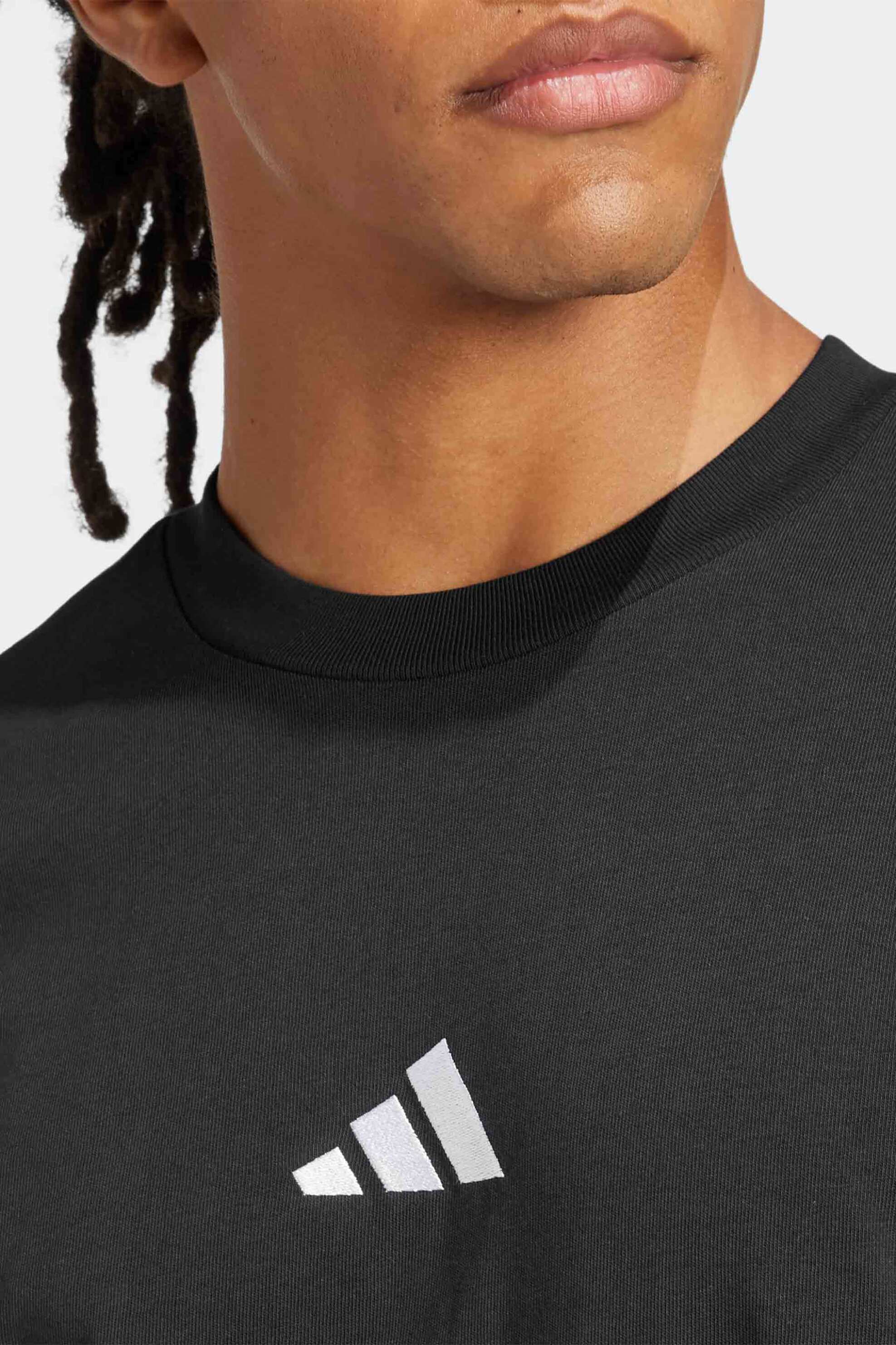 Adidas ανδρικό T-shirt Regular Fit "Essentials Small Logo" - JE9024 Μαύρο φωτογραφία