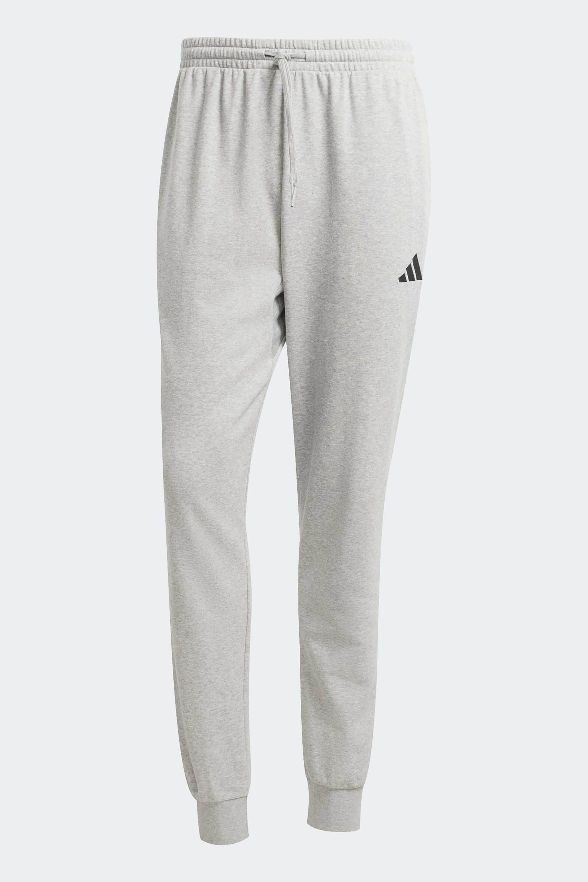 Adidas Ανδρικό Παντελόνι Φόρμας Regular Fit Essentials Feel Cozy French Terry - Je3855 Γκρι