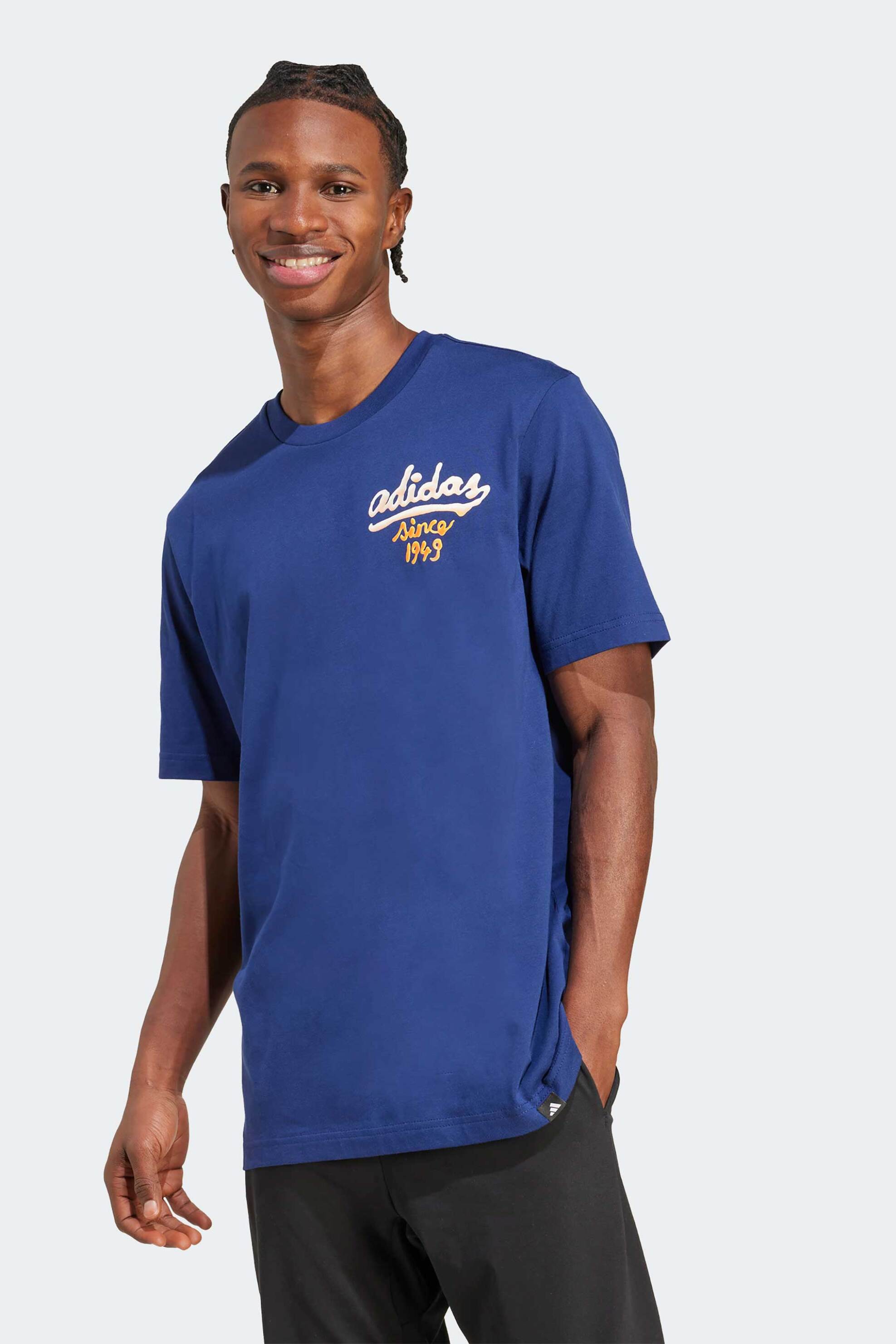 Adidas ανδρικό T-shirt Regular Fit "Food Sauce Graphic" - JM6465 Μπλε