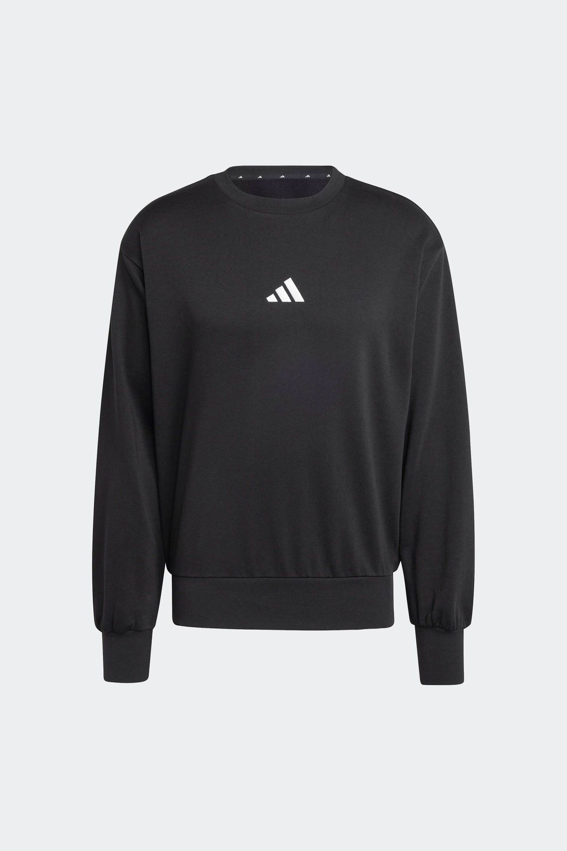 Adidas Ανδρική Μπλούζα Φούτερ Regular Fit Essentials Feel Cozy Fleece - Je3794 Μαύρο