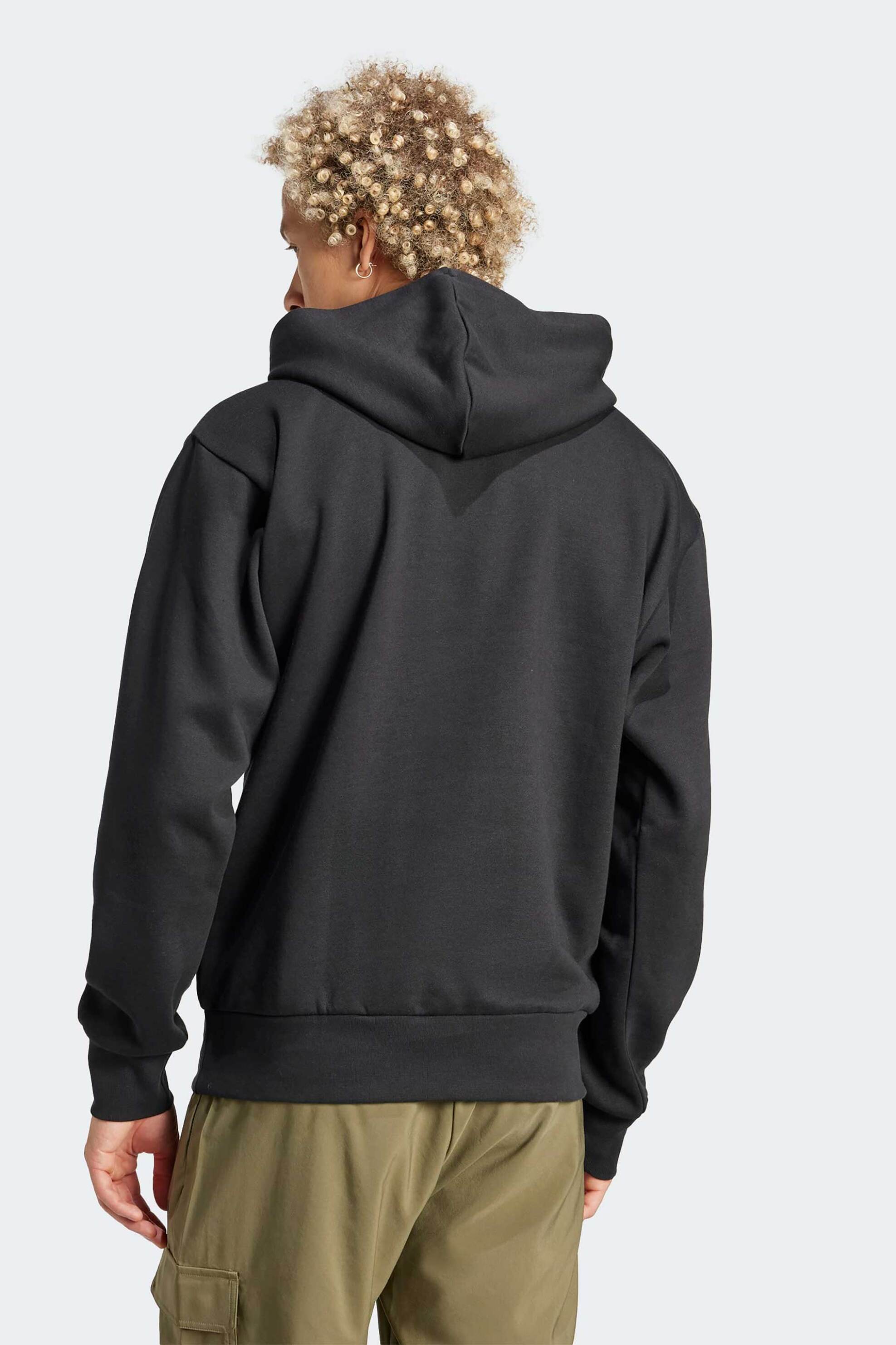 Adidas ανδρική μπλούζα φούτερ με κουκούλα Regular Fit "Essentials Big Logo Fleece" - IN6159 Μαύρο φωτογραφία