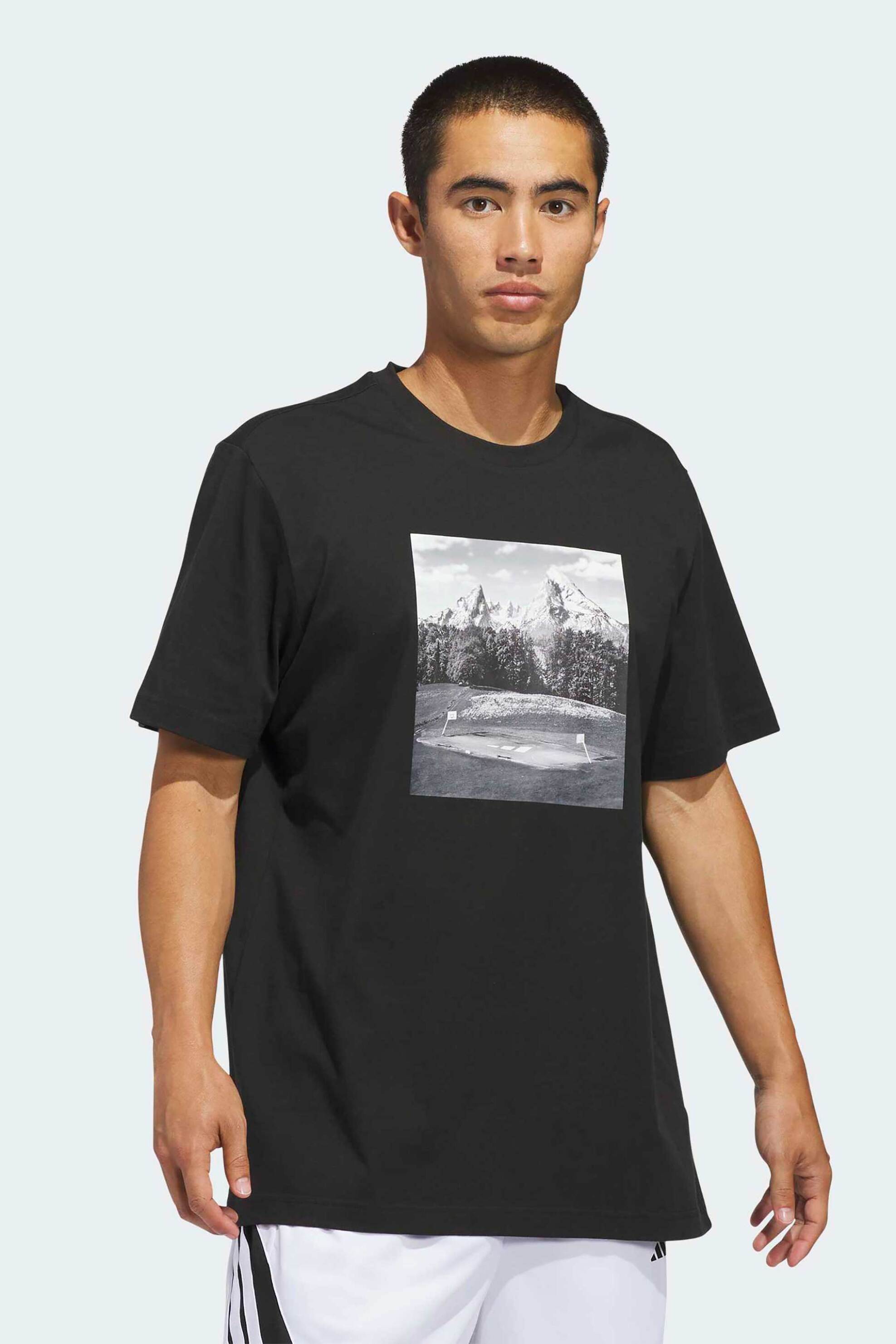Adidas ανδρικό T-shirt Loose Fit "Escape Alpine" - JZ7538 Μαύρο