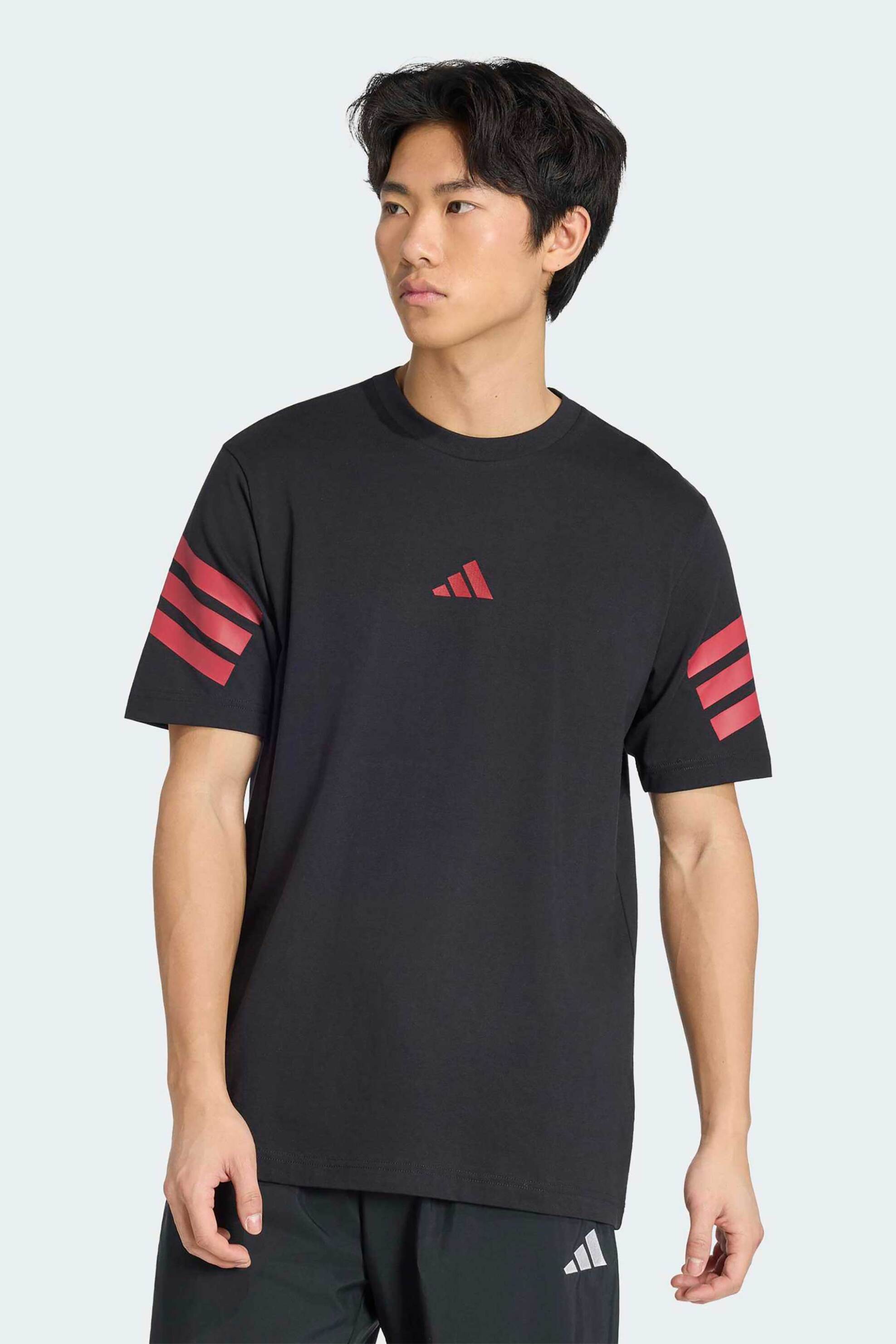 Adidas ανδρικό T-shirt Regular Fit "Essentials Single Jersey 3-Stripes" - KS8102 Μαύρο