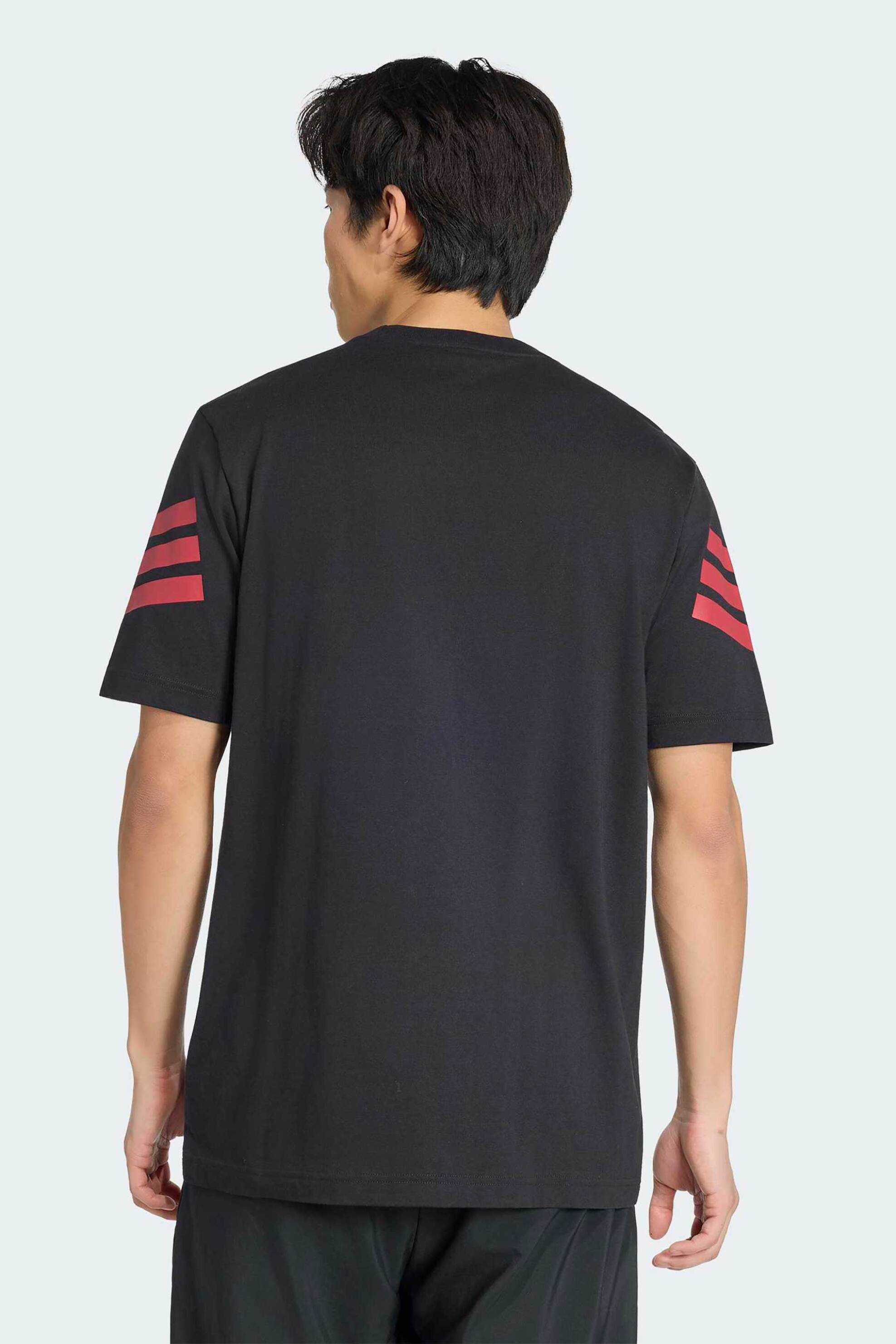 Adidas Ανδρικό T-Shirt Regular Fit Essentials Single Jersey 3-Stripes - Ks8102 Μαύρο