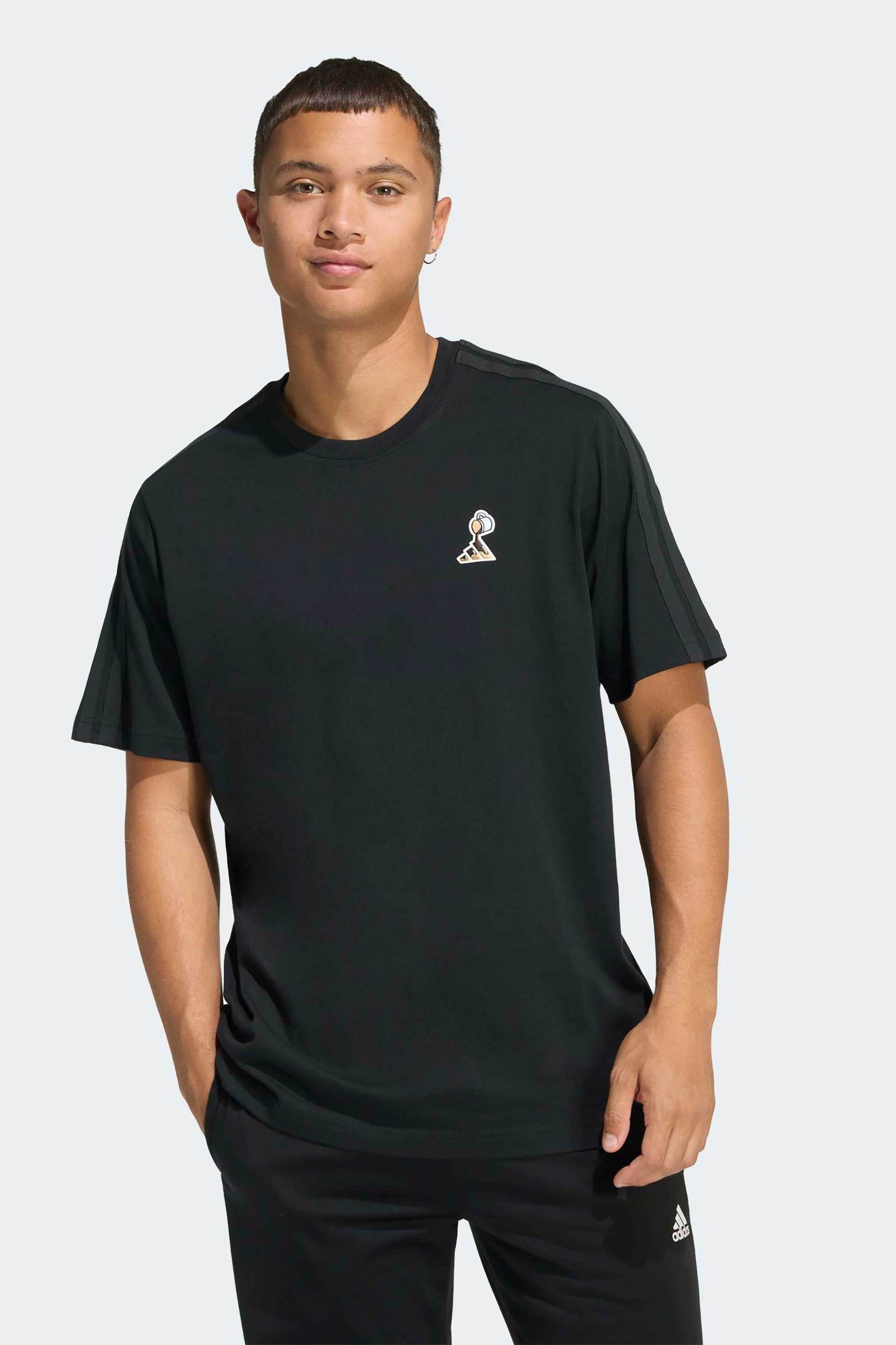 Adidas ανδρικό T-shirt Loose Fit "Lux Coffee Cafe Pour Graphic" - KB4847 Μαύρο
