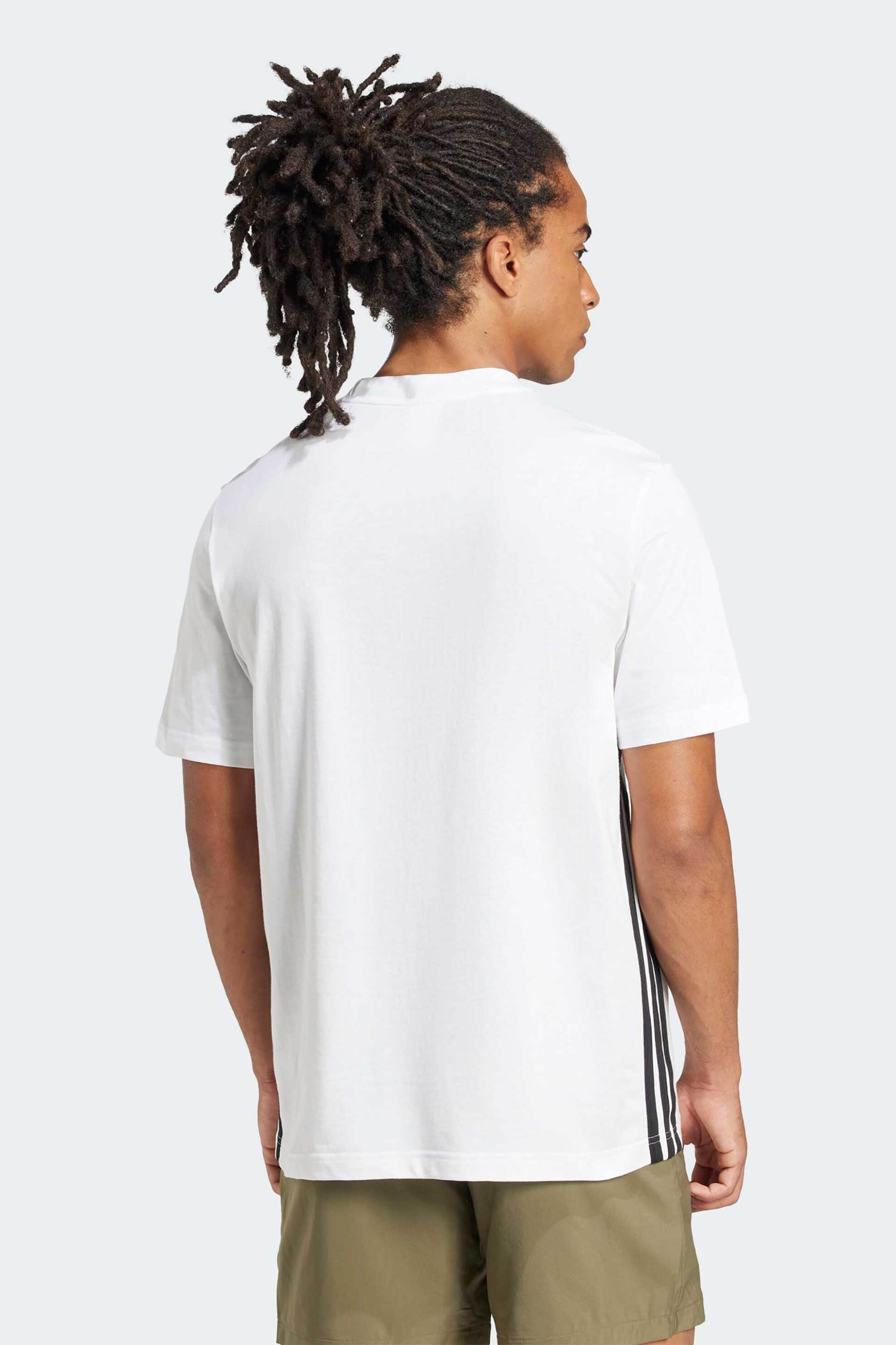 Adidas Ανδρικό T-Shirt Regular Fit Essentials 3-Stripes - Je6388 Λευκό