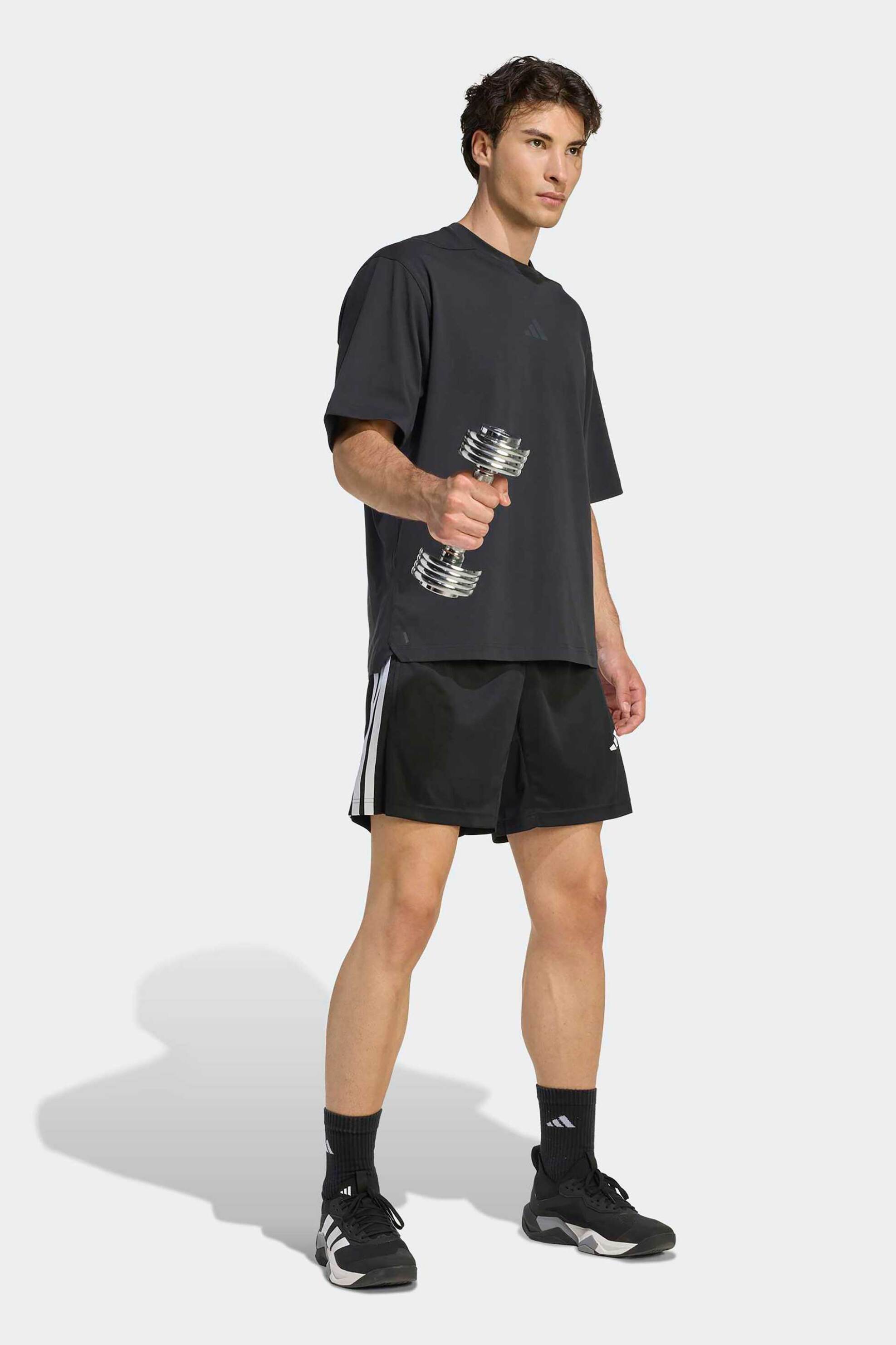 Adidas ανδρικό αθλητικό σορτς πικέ Regular Fit "Workout Essentials Base 3-Stripes" - KA3461 Μαύρο