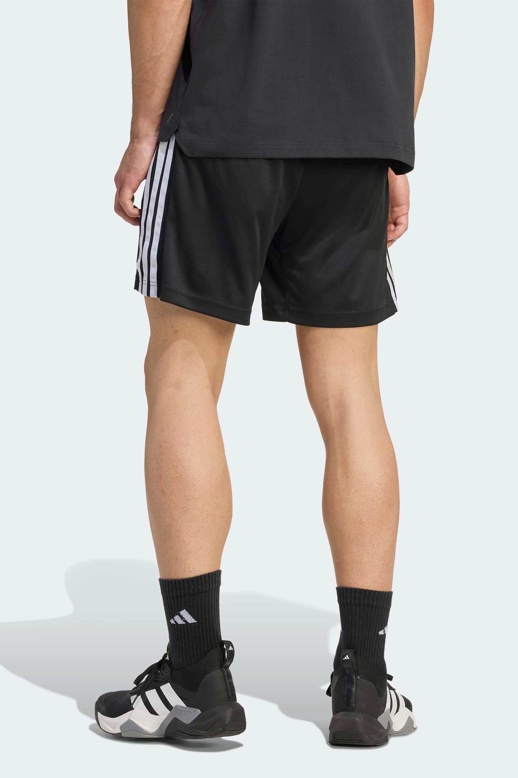 Adidas ανδρικό αθλητικό σορτς πικέ Regular Fit "Workout Essentials Base 3-Stripes" - KA3461 Μαύρο φωτογραφία