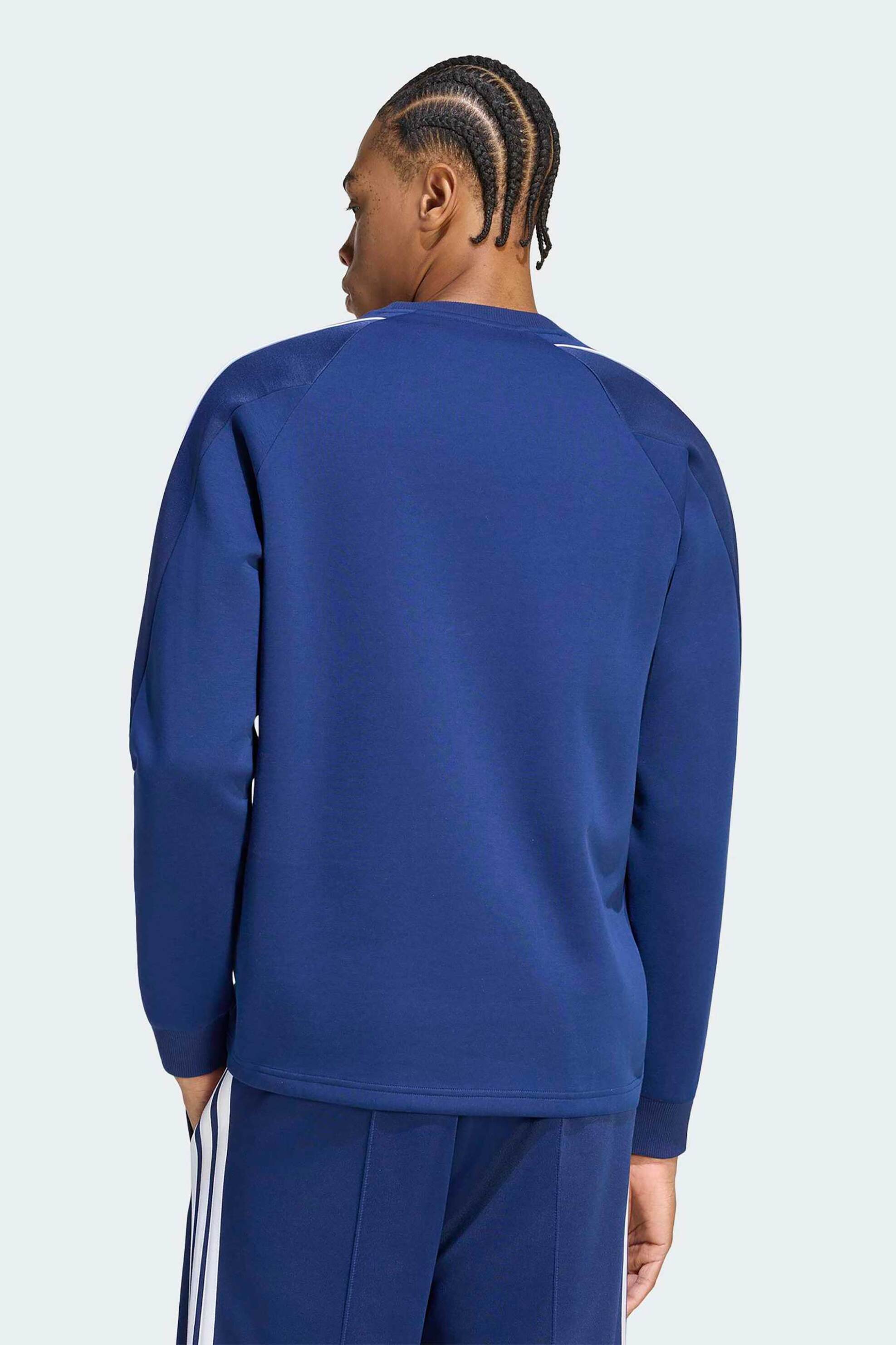 Adidas Ανδρική Μπλούζα Φούτερ με Λογότυπο Regular Fit Stadium - Ks0273 Μπλε