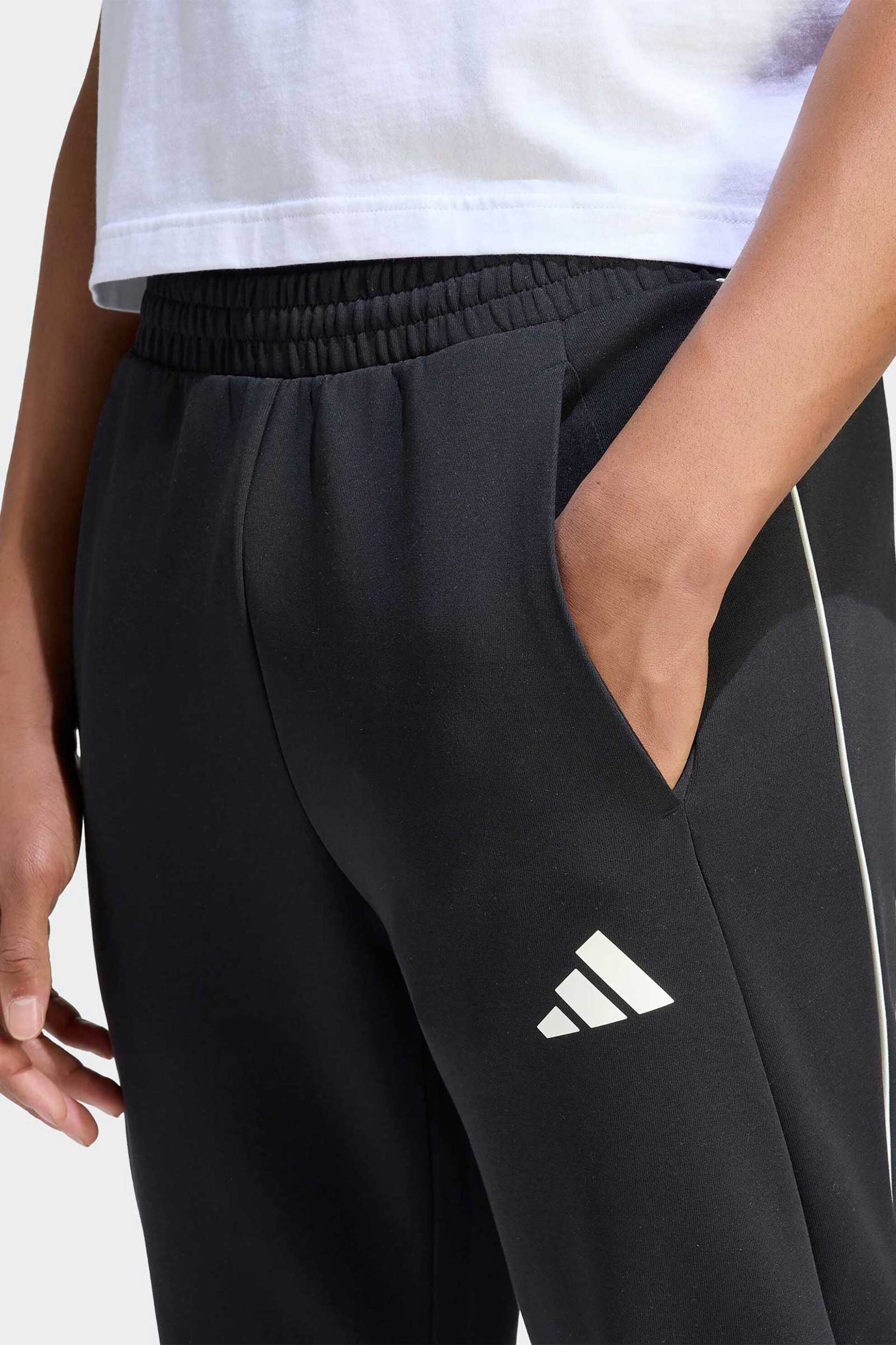 Adidas Ανδρικό Παντελόνι Φόρμας με Λογότυπο Regular Fit Stadium - Ky6982 Μαύρο