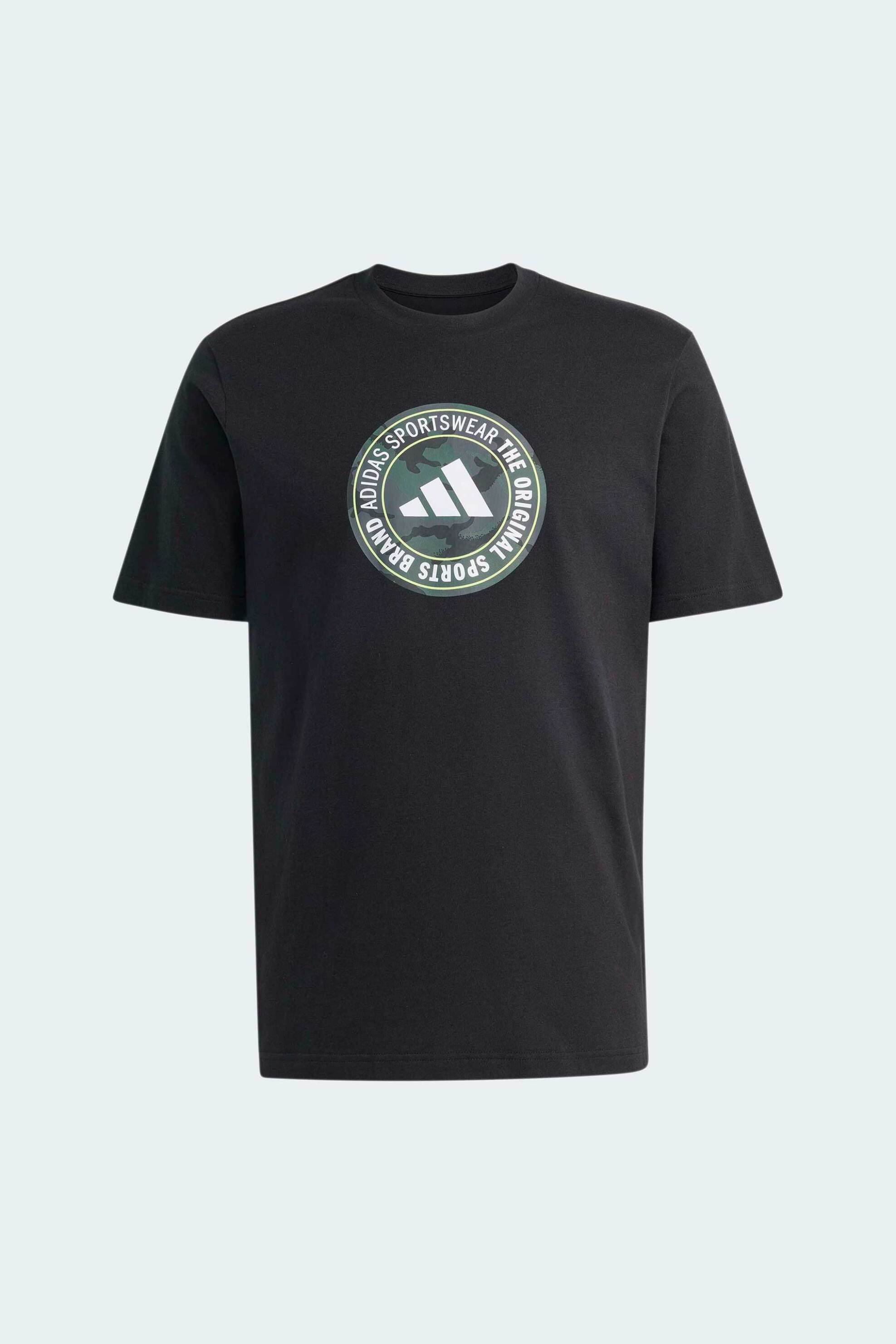 Adidas Ανδρικό T-Shirt Regular Fit Camo Circle Graphic - Kc7165 Μαύρο