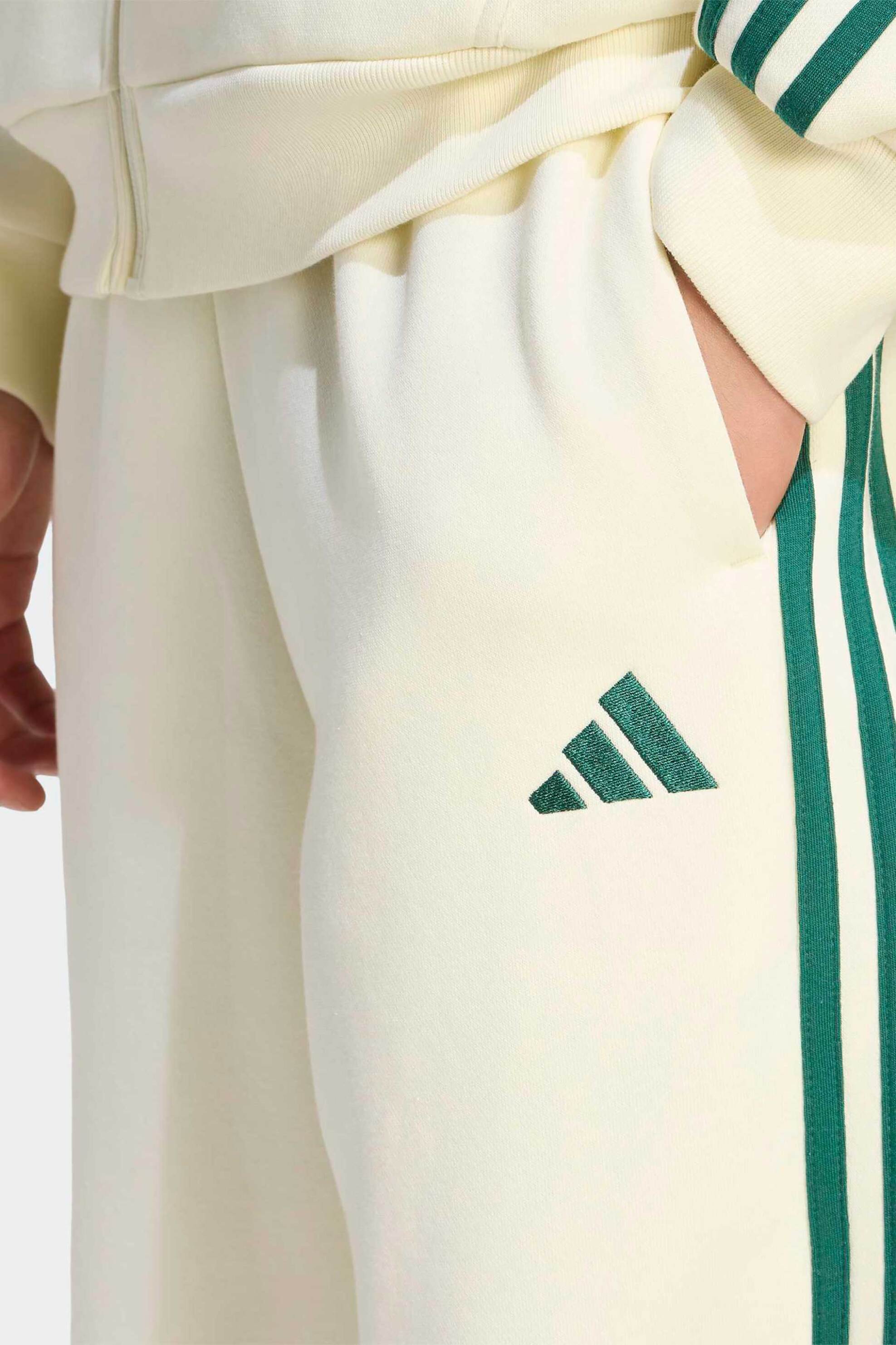 Adidas Ανδρικό Παντελόνι Φόρμας με Λογότυπο Regular Fit Essentials 3-Stripes - Ky4135 Κρέμ