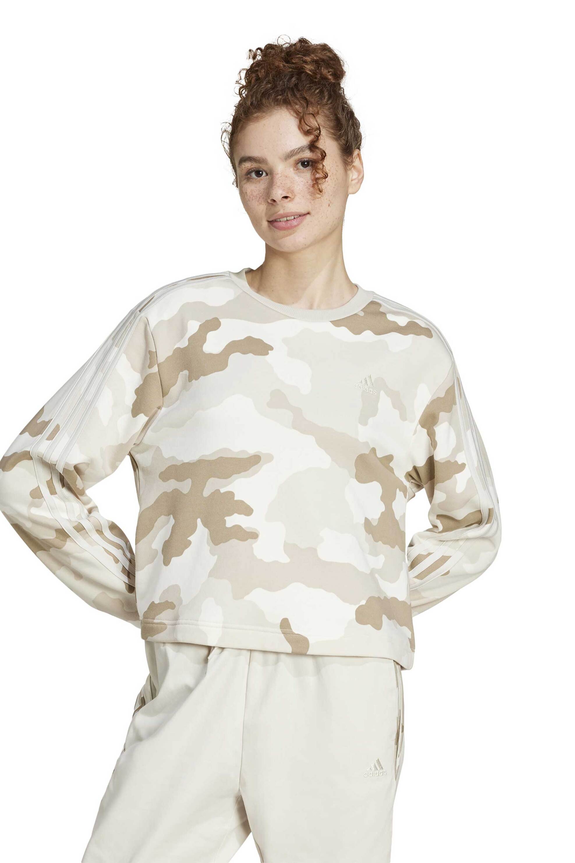 Adidas γυναικεία μπλούζα φούτερ με camo print