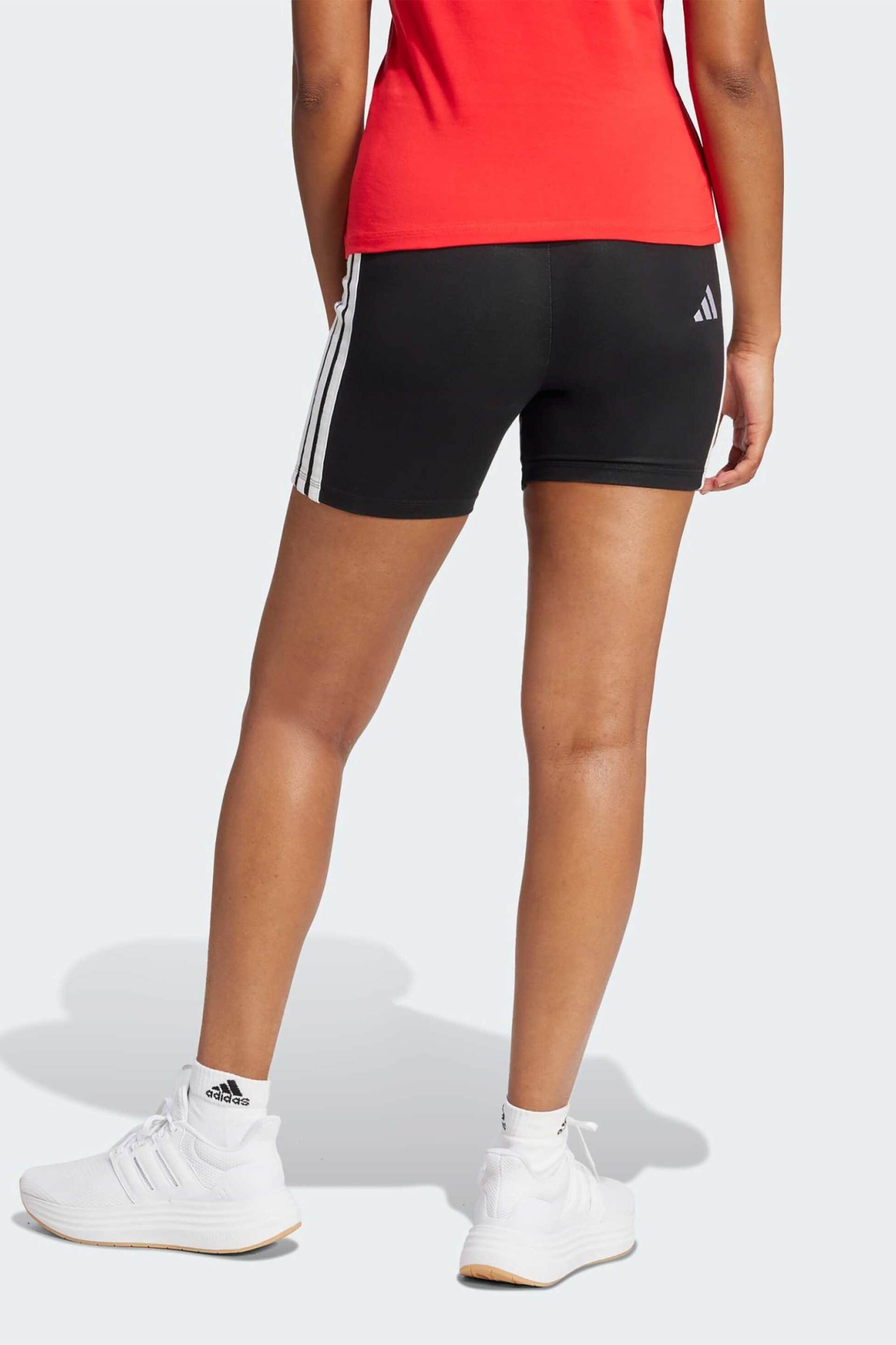 Adidas γυναικείο σορτς Slim Fit "Essentials 3-Stripes High Waisted Biker" - JE1223 Μαύρο φωτογραφία