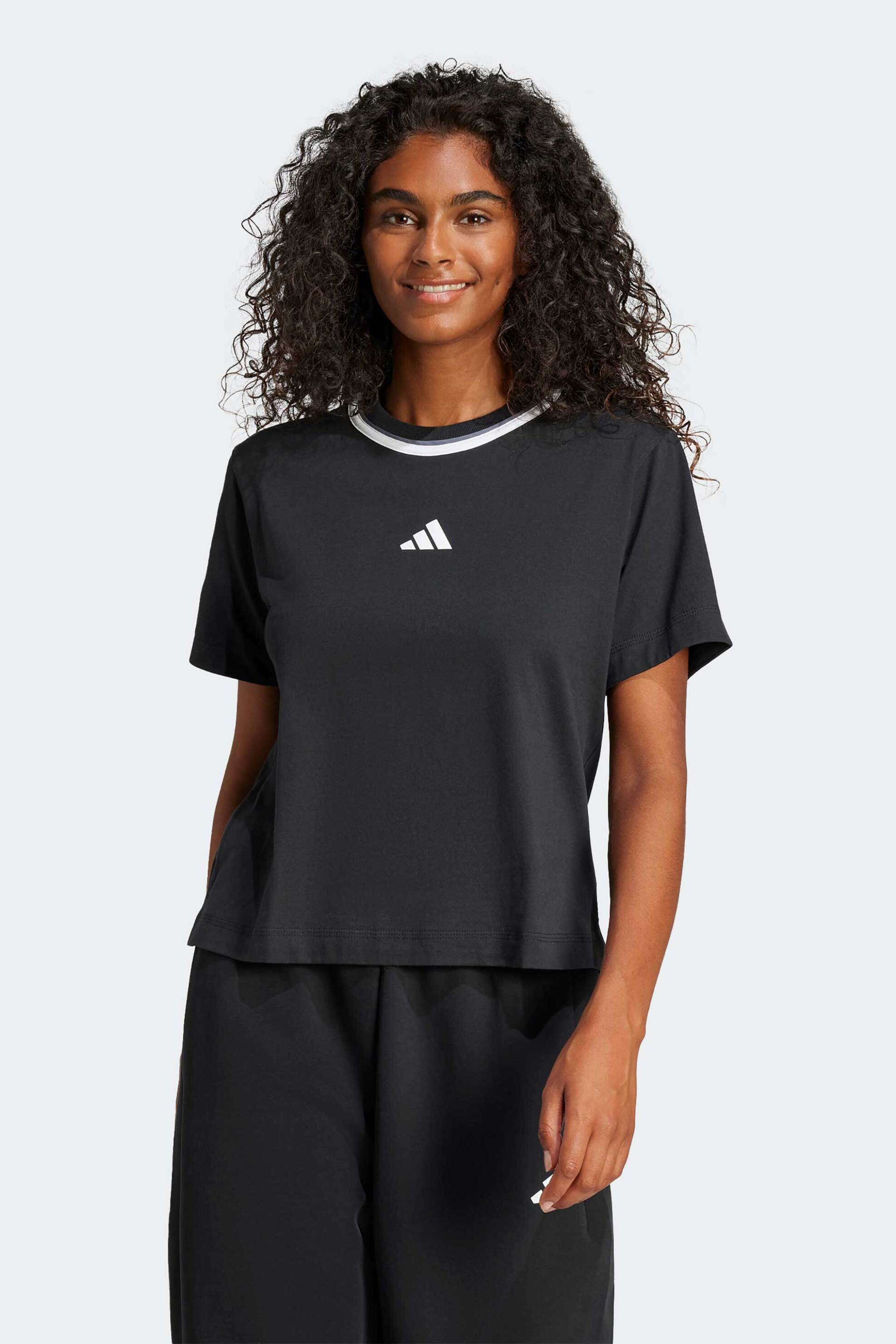 ADIDAS Adidas γυναικείο T-shirt Regular Fit "Essentials Color Pop" - JD5551 Μαύρο