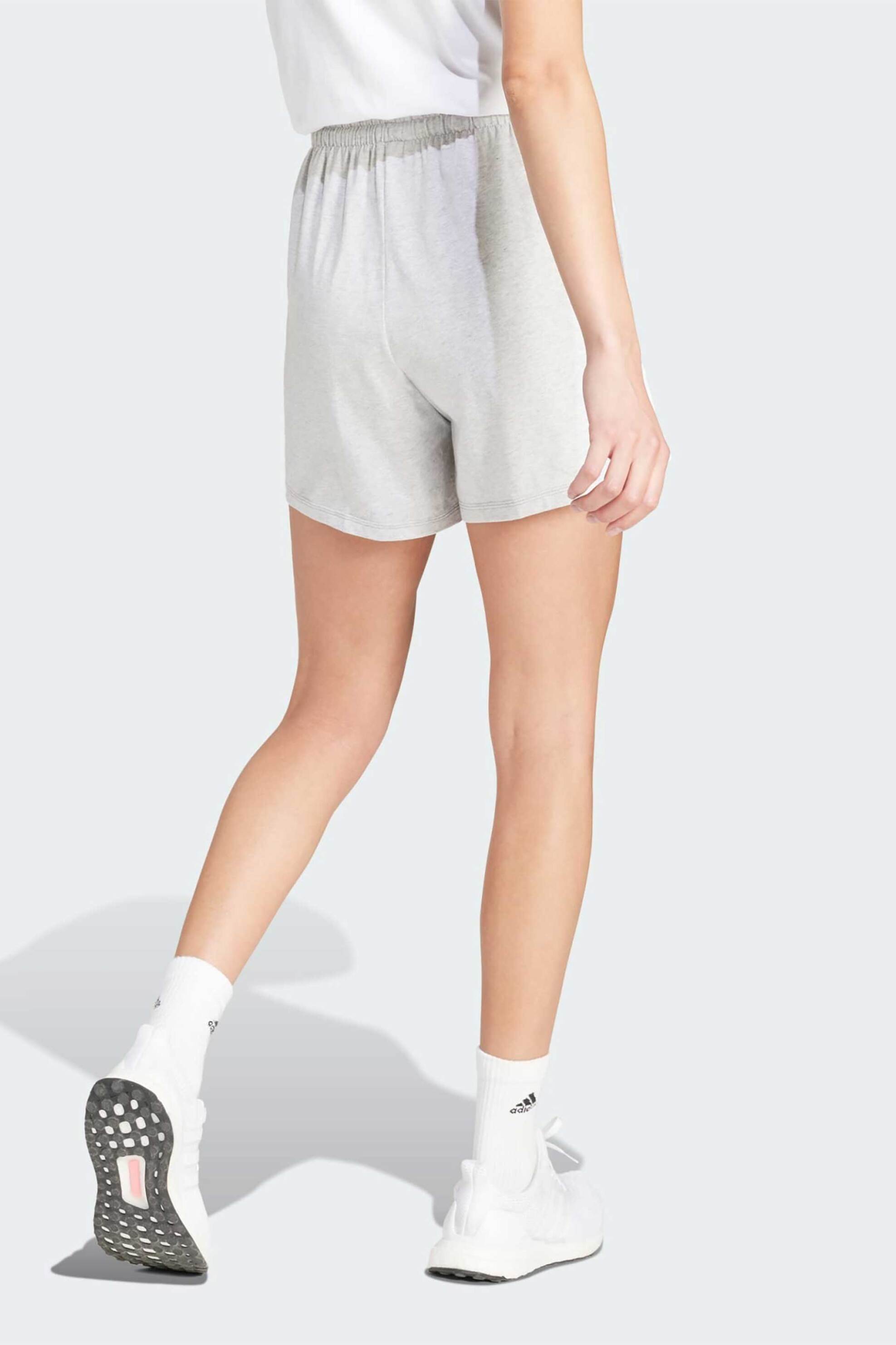 Adidas γυναικείο σορτς Regular Fit "Essentials 3-Stripes High Waisted" - IN6174 Γκρι φωτογραφία