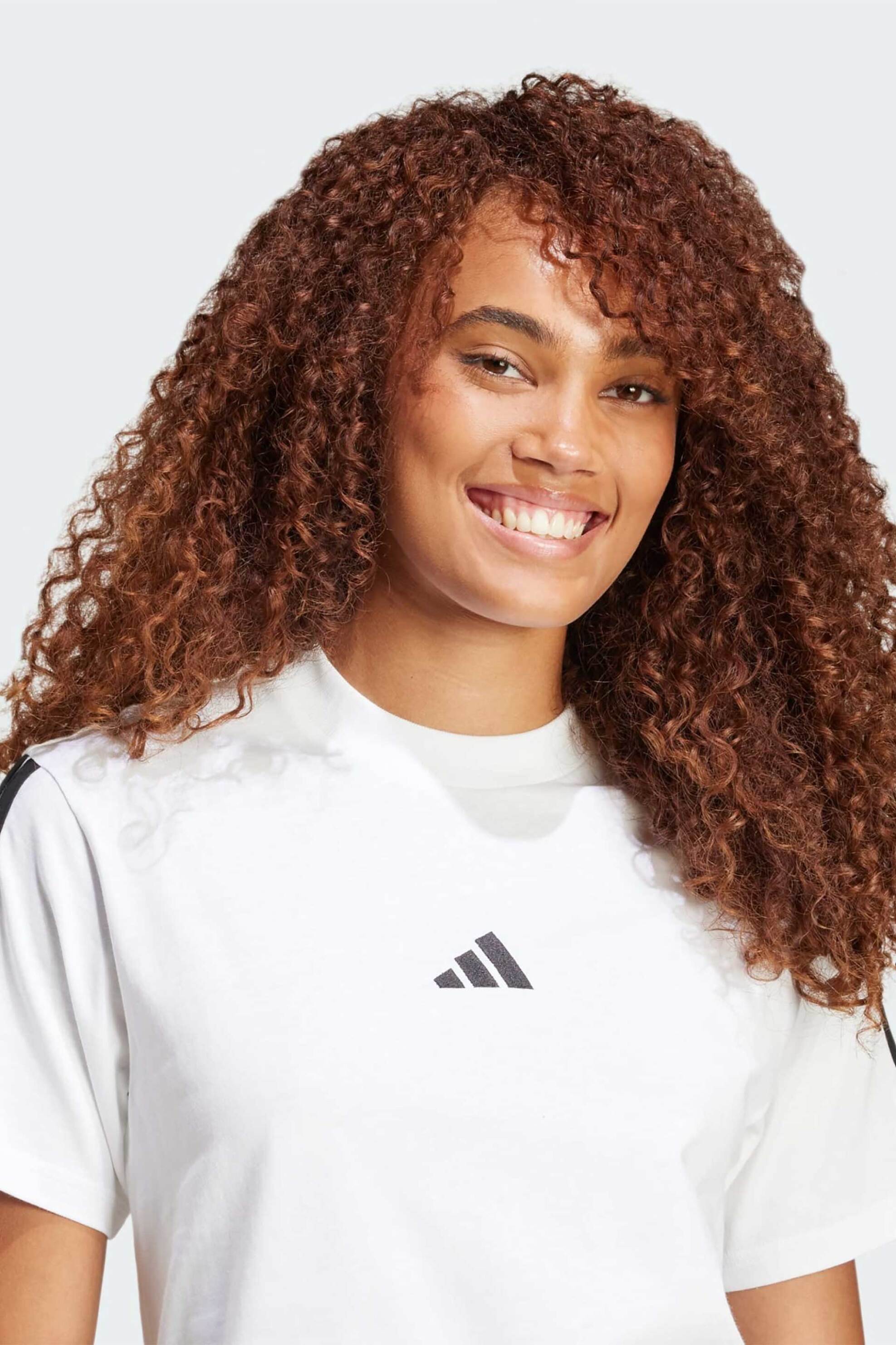 Adidas γυναικείο T-shirt Regular Fit "Essentials 3-Stripes" - JM2394 Λευκό φωτογραφία
