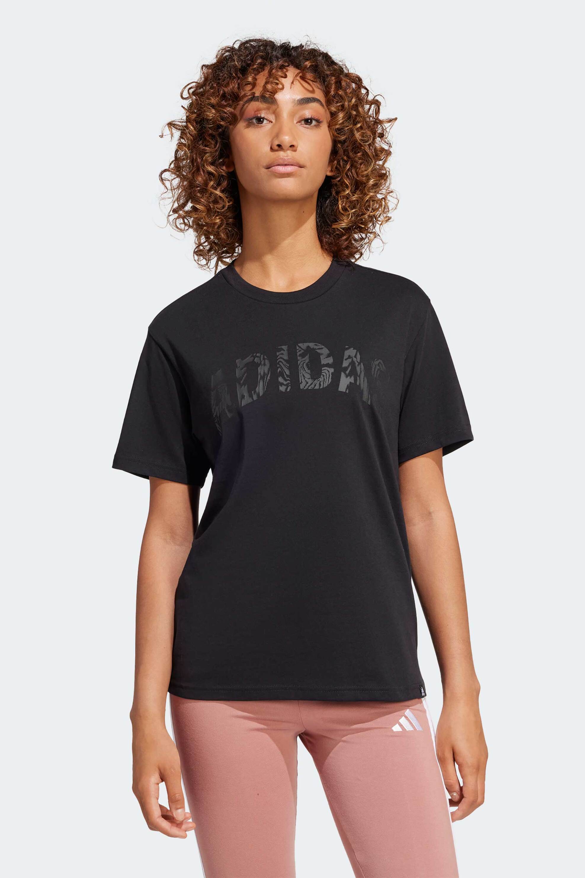 ADIDAS Adidas γυναικείο T-shirt Regular Fit "Camo Graphic" - JJ4105 Μαύρο