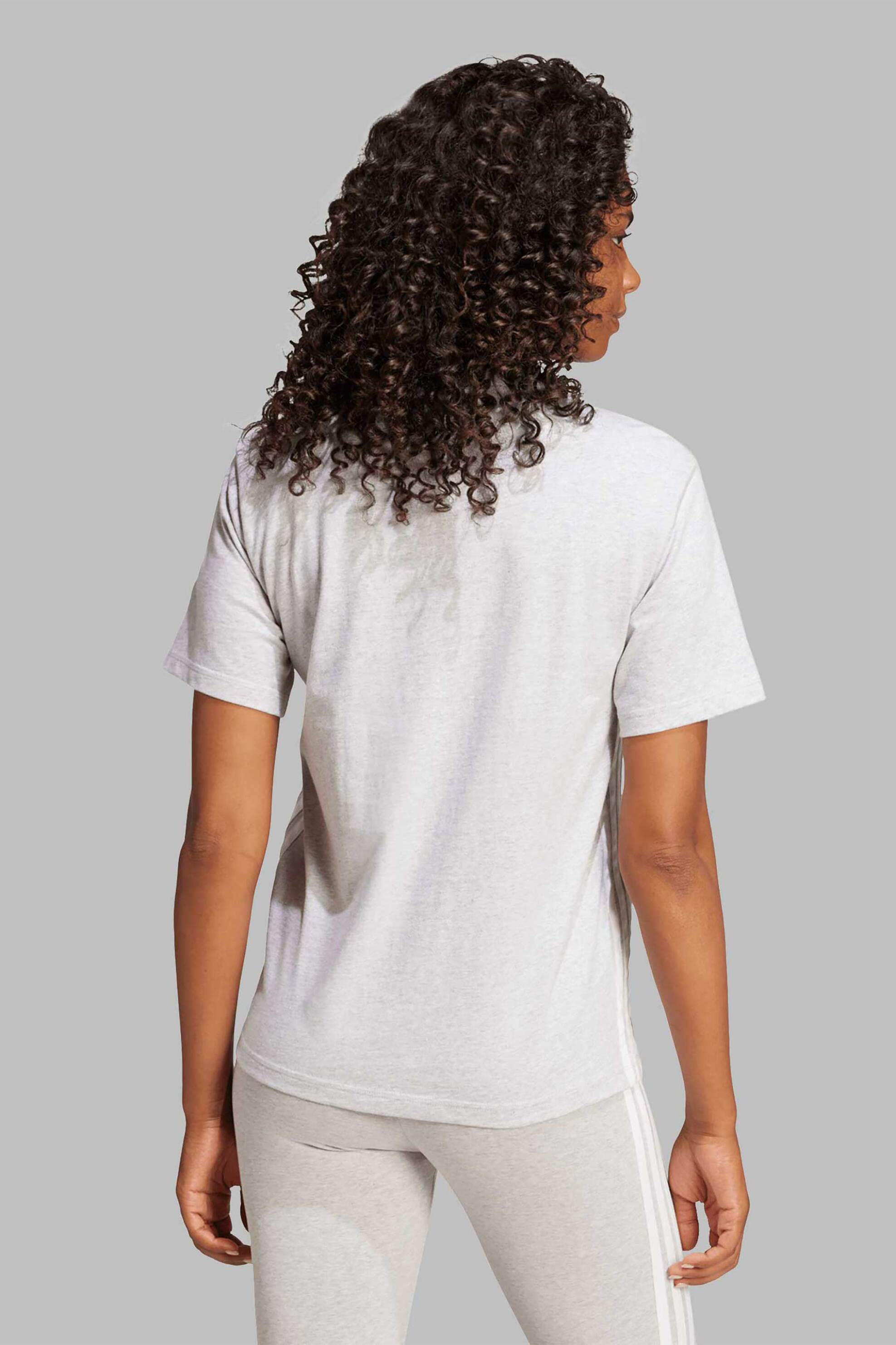 Adidas γυναικείο T-shirt Regular Fit "Essentials 3-Stripes" - JE1233 Γκρι φωτογραφία