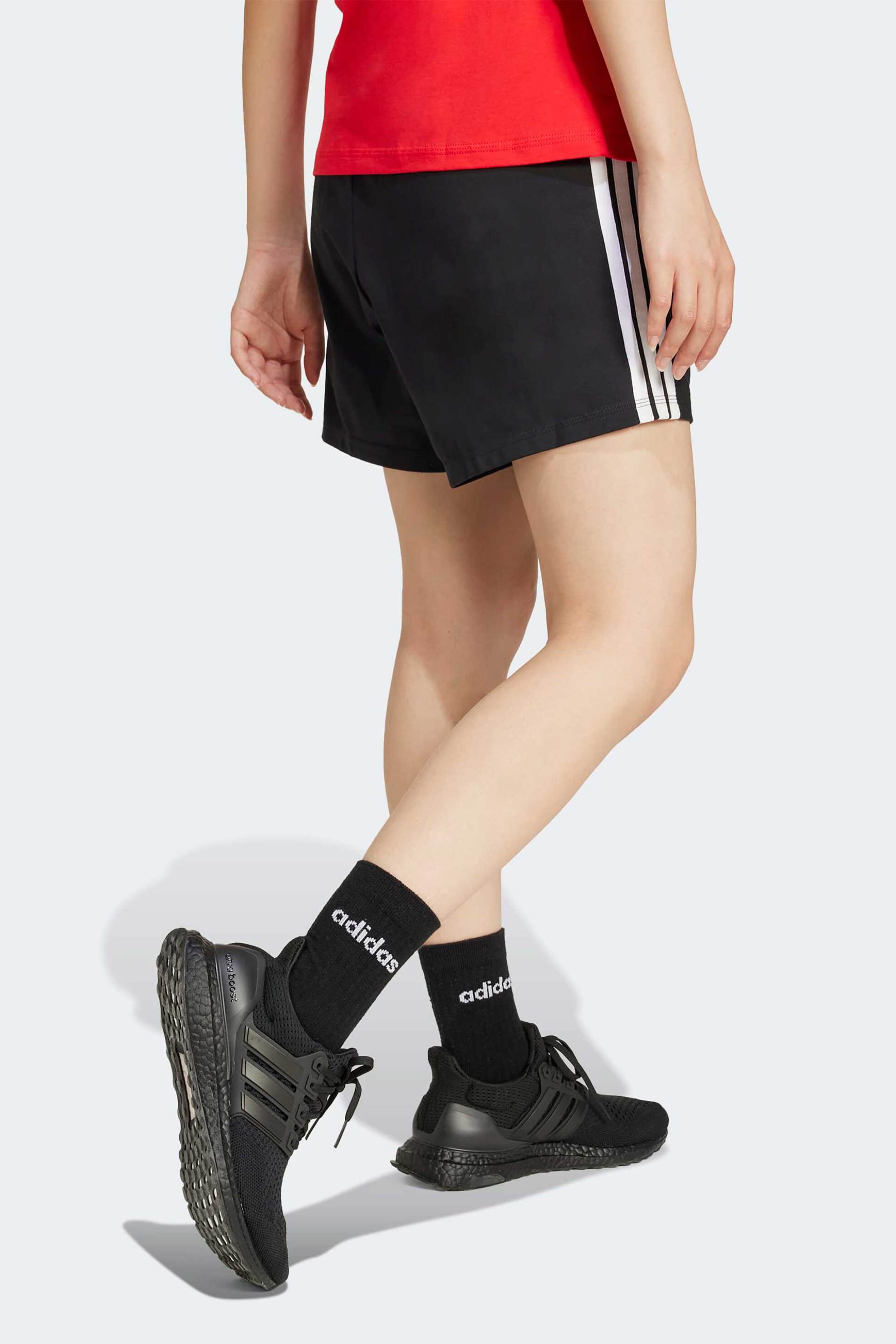 Adidas γυναικείο αθλητικό ψηλόμεσο σορτς Regular Fit "Essentials 3-Stripes" - JD0908 Μαύρο φωτογραφία