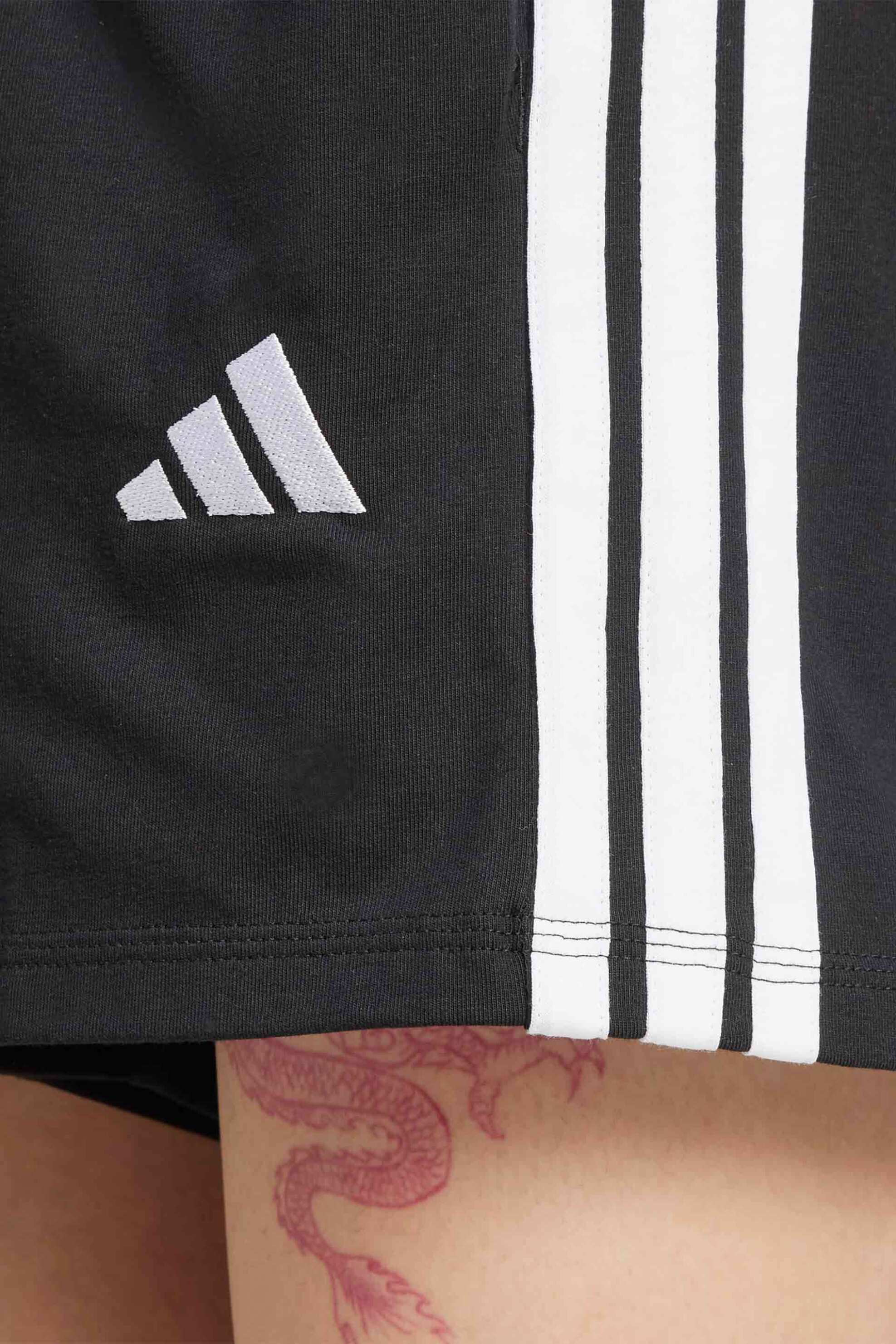 Adidas Γυναικείο Αθλητικό Ψηλόμεσο Σορτς Regular Fit Essentials 3-Stripes - Jd0908 Μαύρο