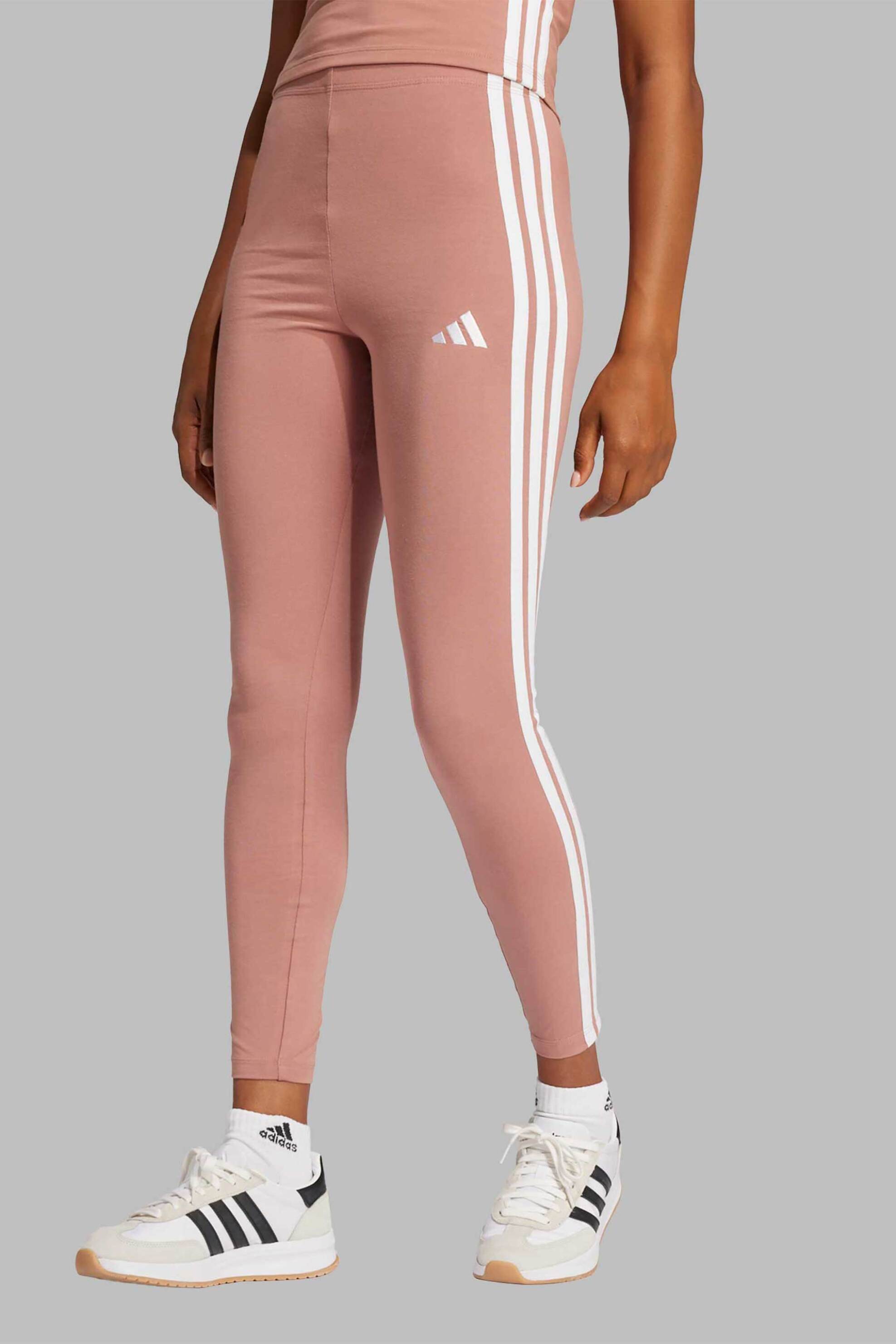 Adidas γυναικείο κολάν Slim Fit "Essentials 3-Stripes" - JE0071 Σομόν