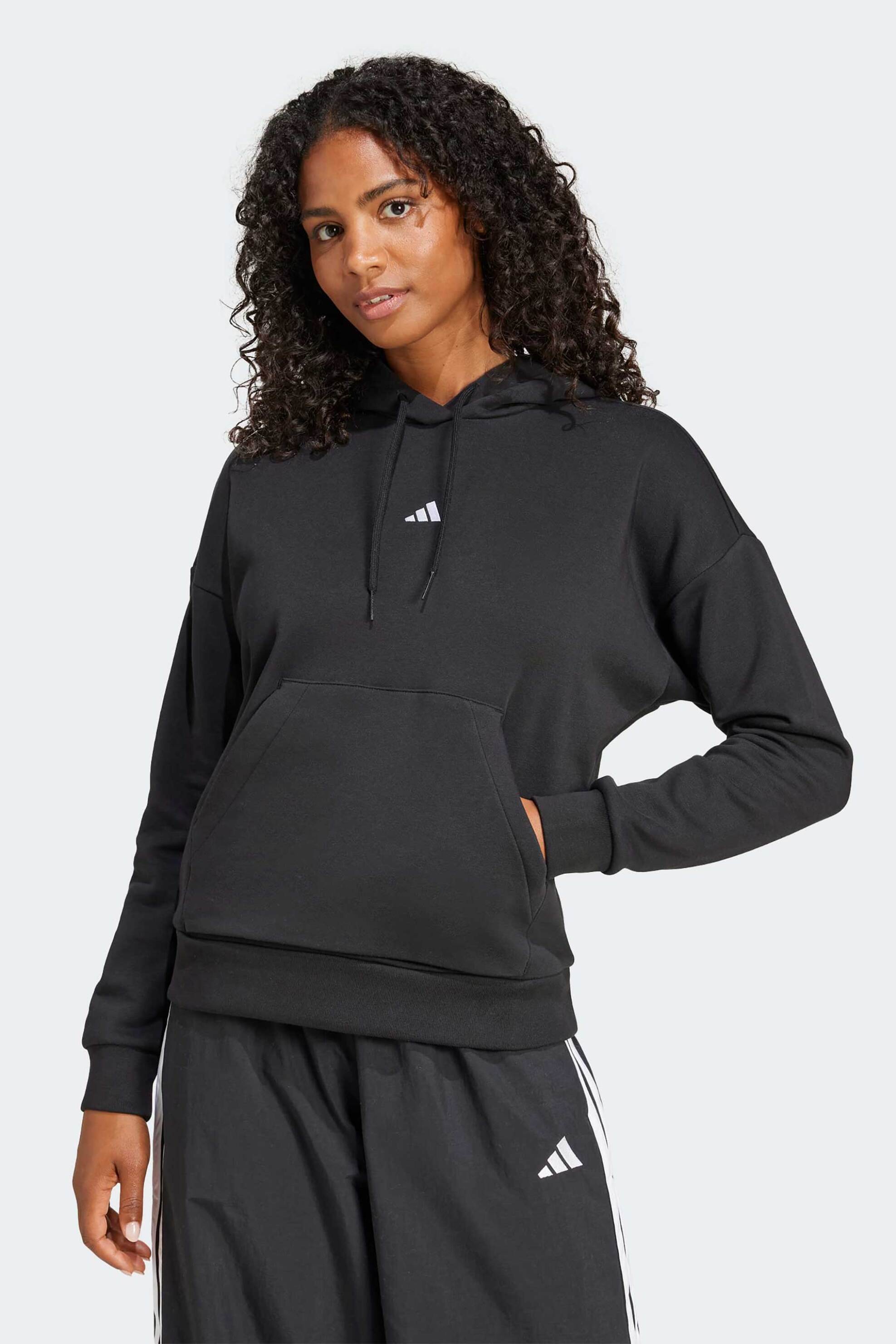 Adidas γυναικεία μπλούζα φούτερ με κουκούλα και λογότυπο Regular Fit "Essentials Small Logo Feel Cozy"