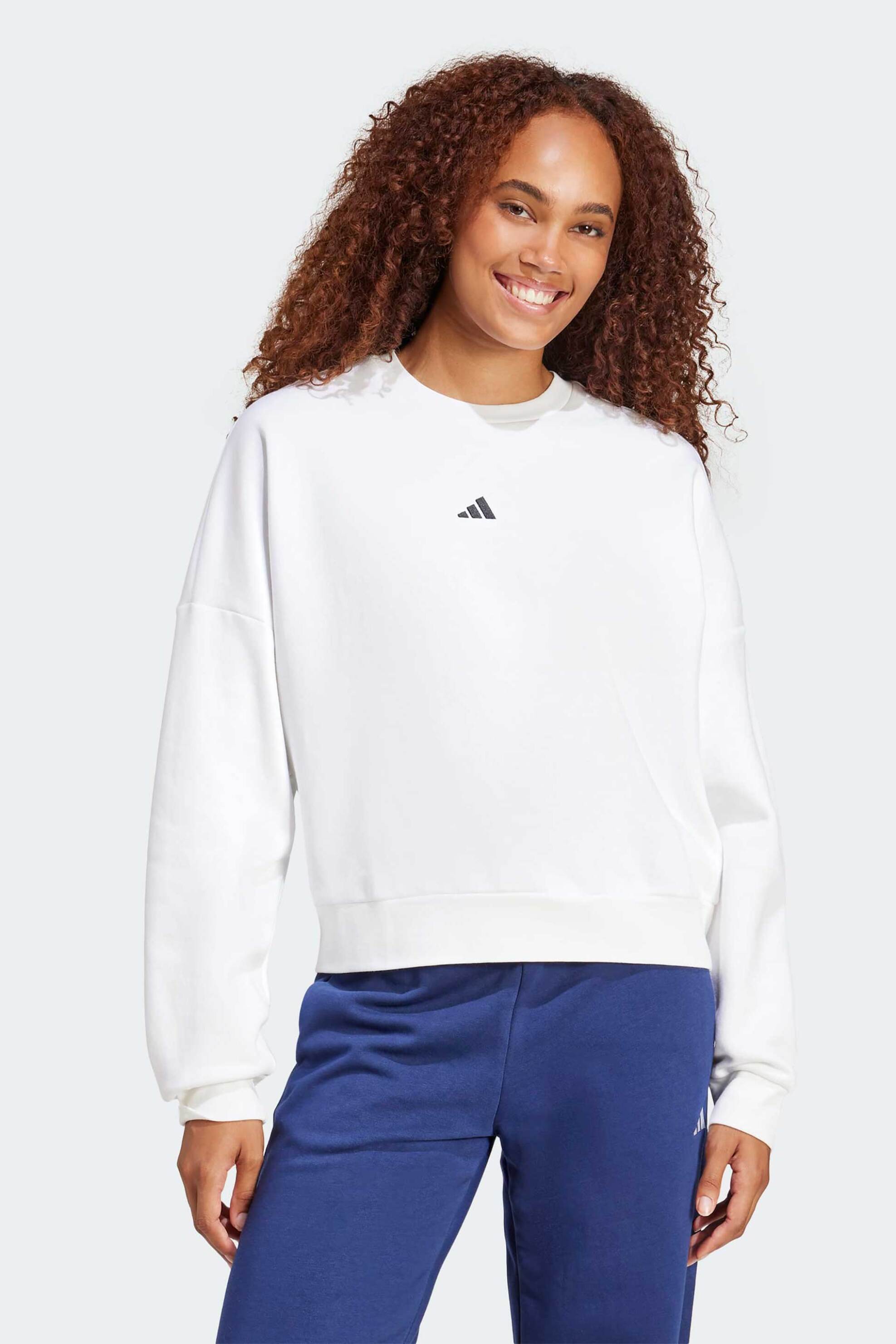 Adidas γυναικεία μπλούζα φούτερ Loose Fit 