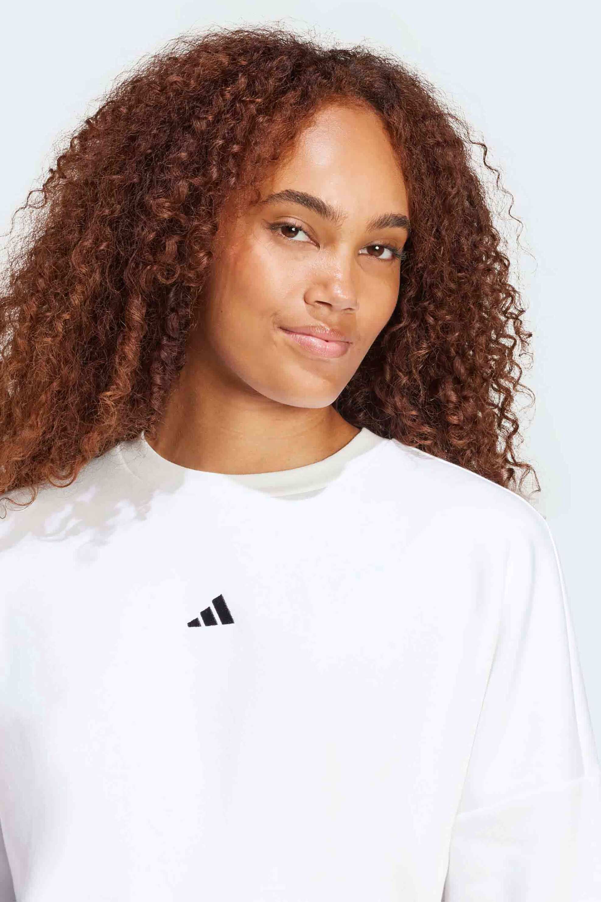 Adidas γυναικεία μπλούζα φούτερ Loose Fit 
