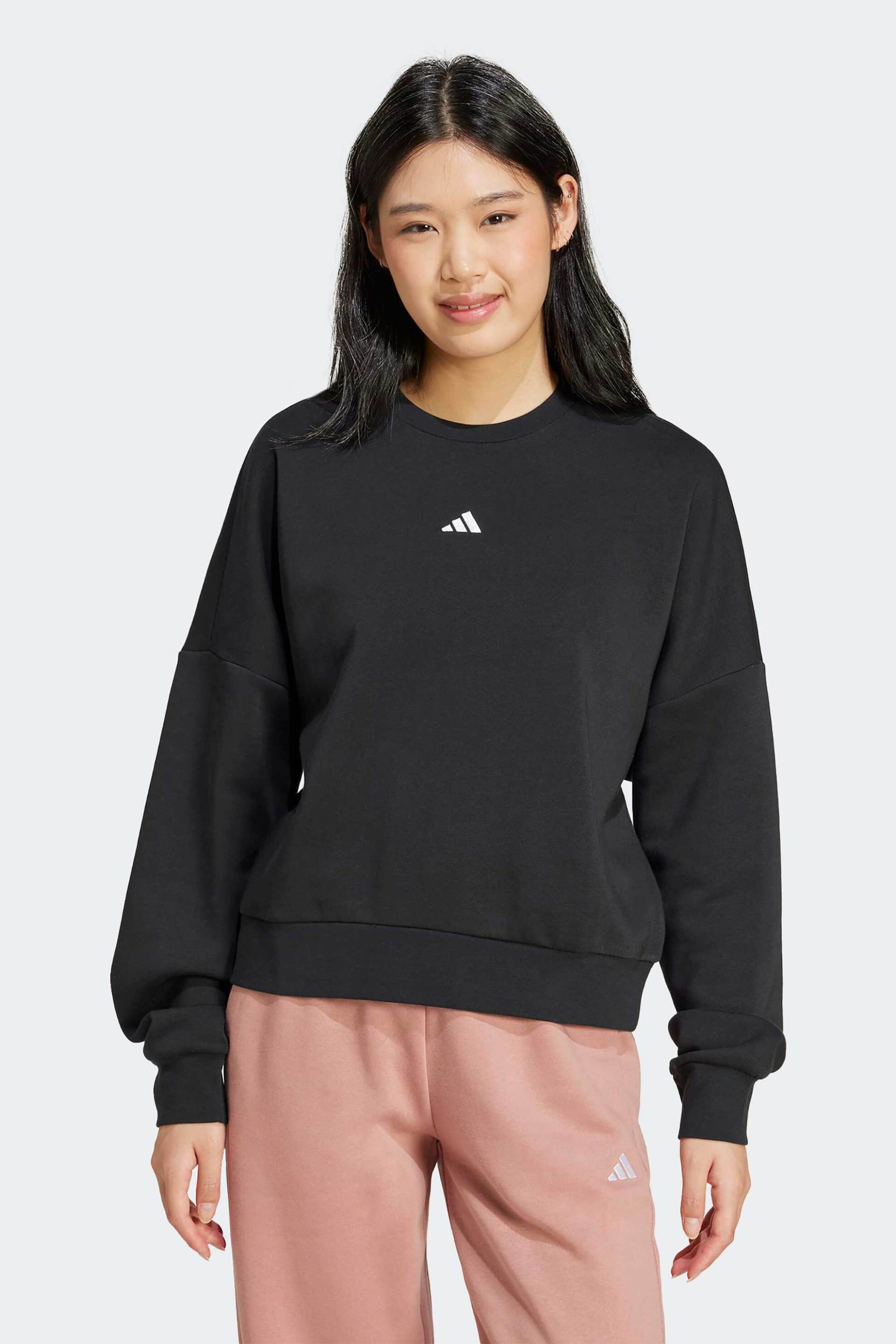 Adidas γυναικεία μπλούζα φούτερ με λογότυπο Loose Fit "Essentials Small Logo Feel Cozy"
