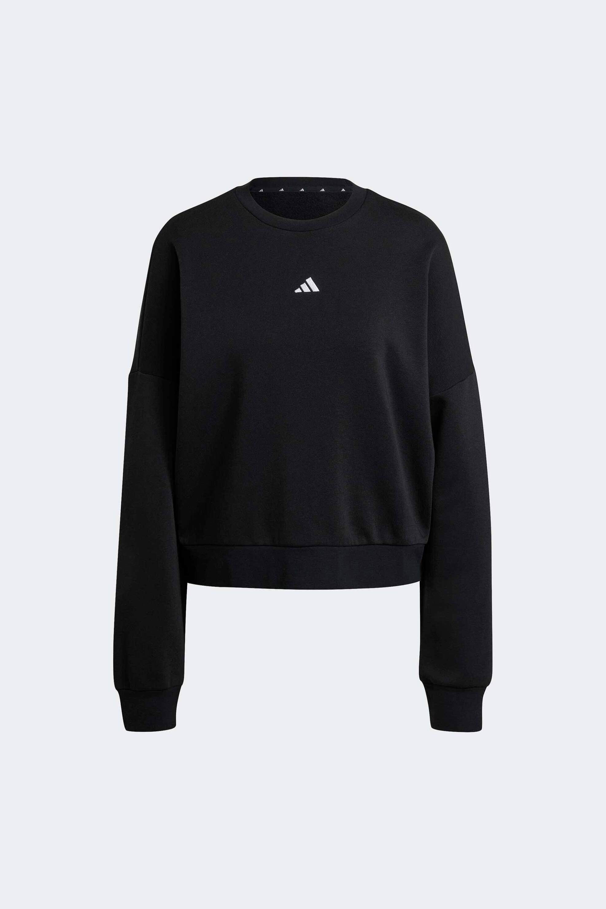 Adidas Γυναικεία Μπλούζα Φούτερ με Λογότυπο Loose Fit Essentials Small Logo Feel Cozy - Jc5932 Μαύρο