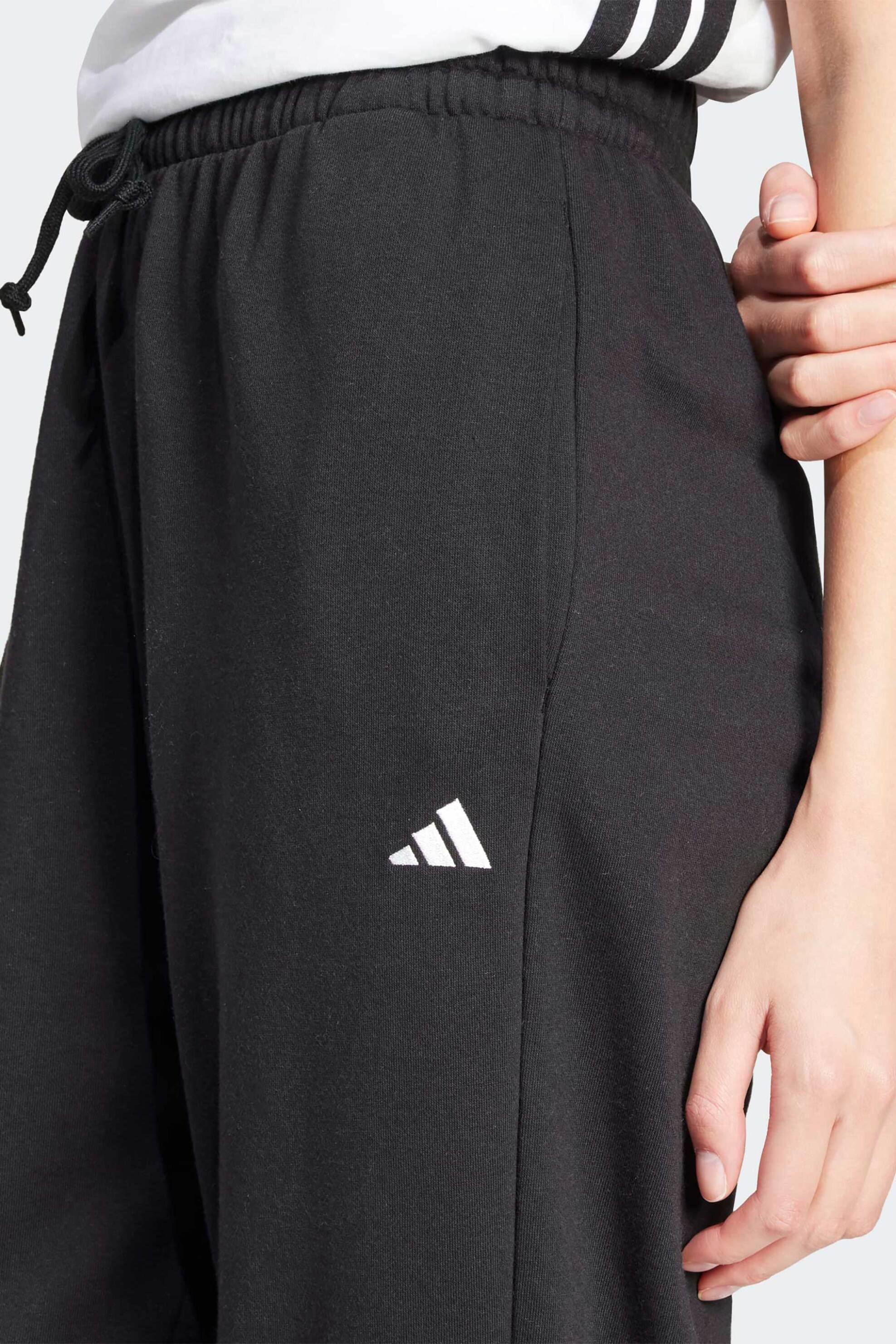 Adidas γυναικείο παντελόνι φόρμας με λογότυπο Loose Fit "Essentials Small Logo French Terry" - JD7999 Μαύρο φωτογραφία
