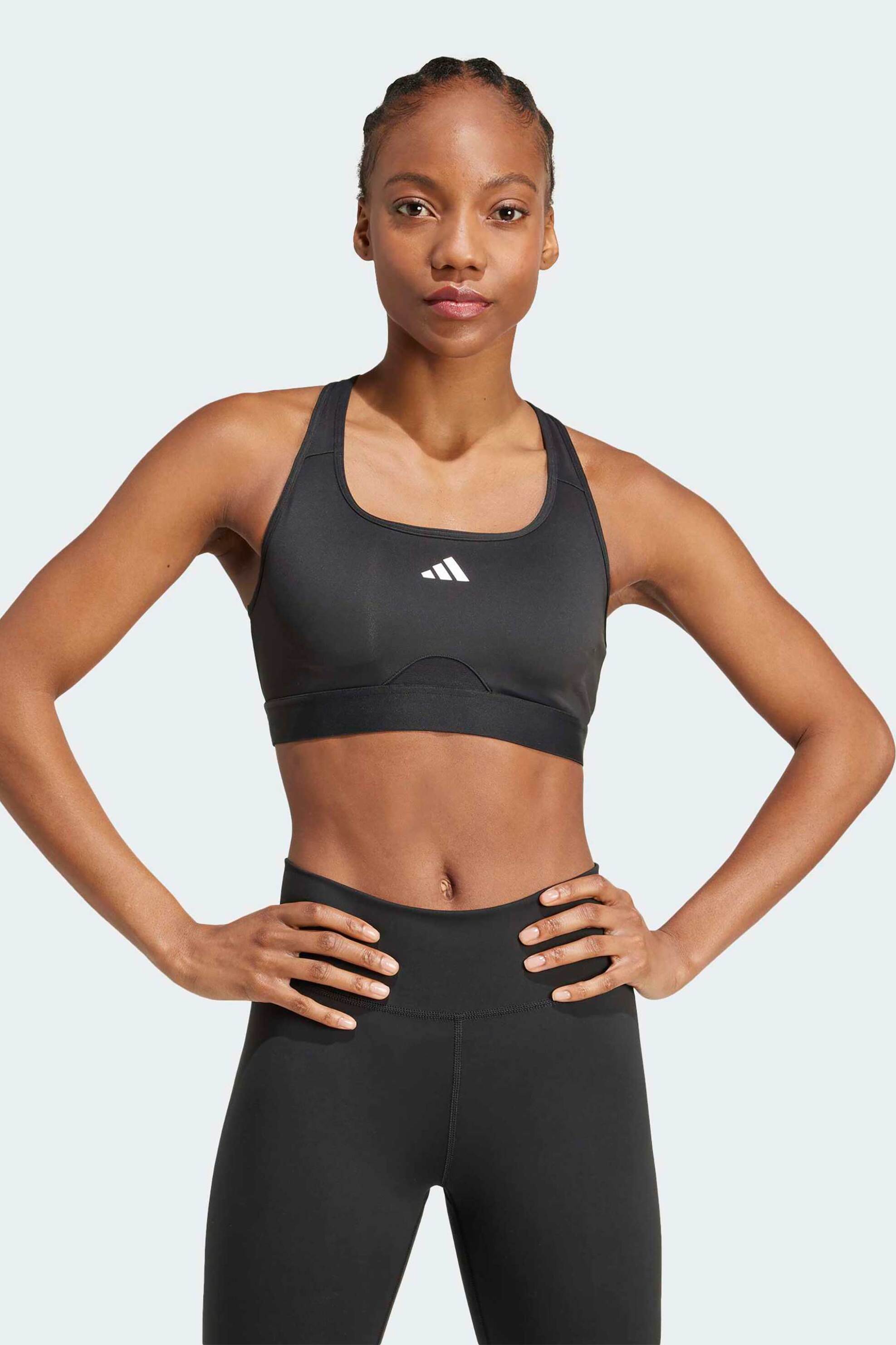 Adidas γυναικείο αθλητικό μπουστάκι "Powerreact" - JG1406 Μαύρο