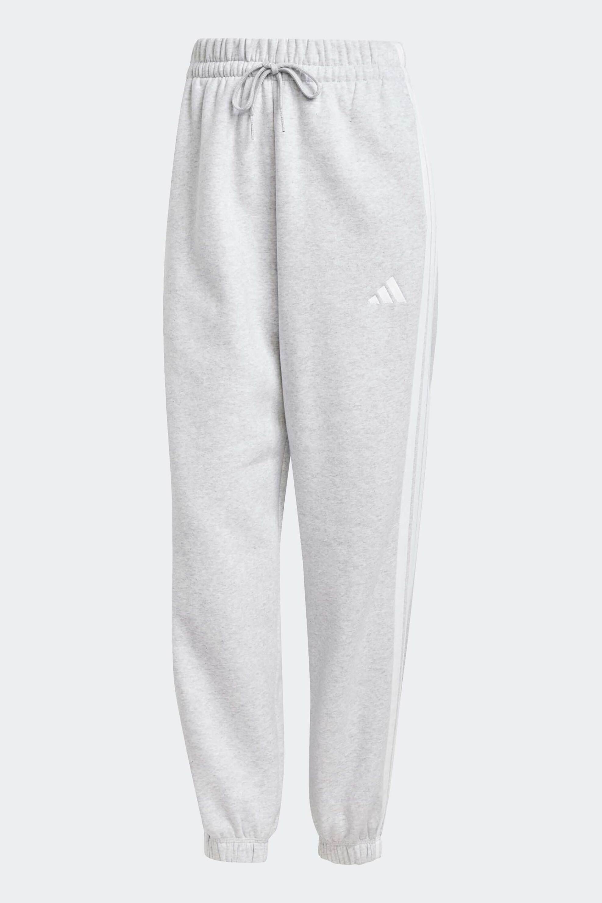 ADIDAS Adidas γυναικείο παντελόνι φόρμας Loose Fit "Essentials 3-Stripes Fleece" - IN6178 Γκρι - 4