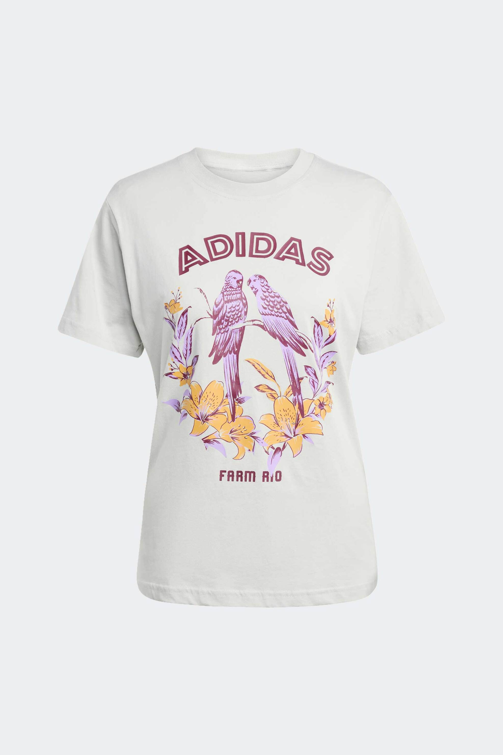 ADIDAS Adidas γυναικείο T-shirt Loose Fit "X Farm Rio" - JV8610 Κρέμ - 4