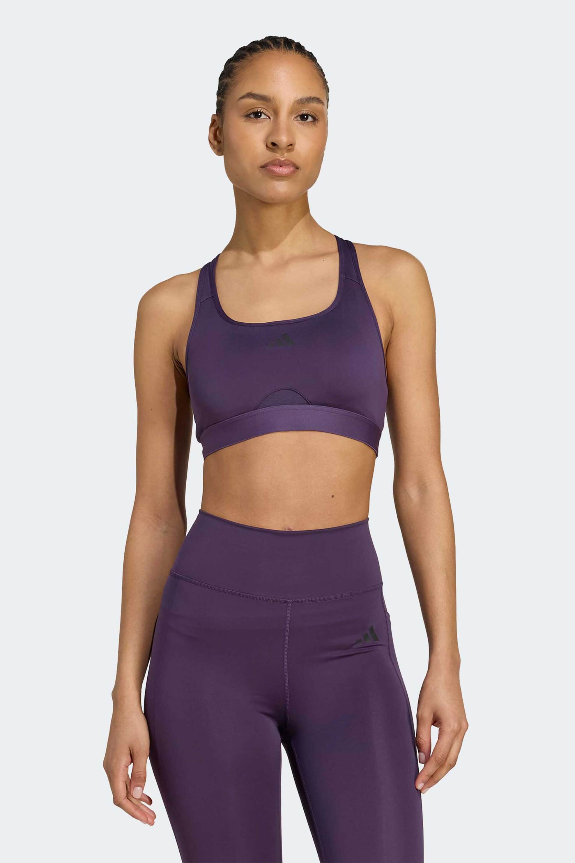 Adidas γυναικείο αθλητικό μπουστάκι "Powerreact" - JV7028 Μοβ