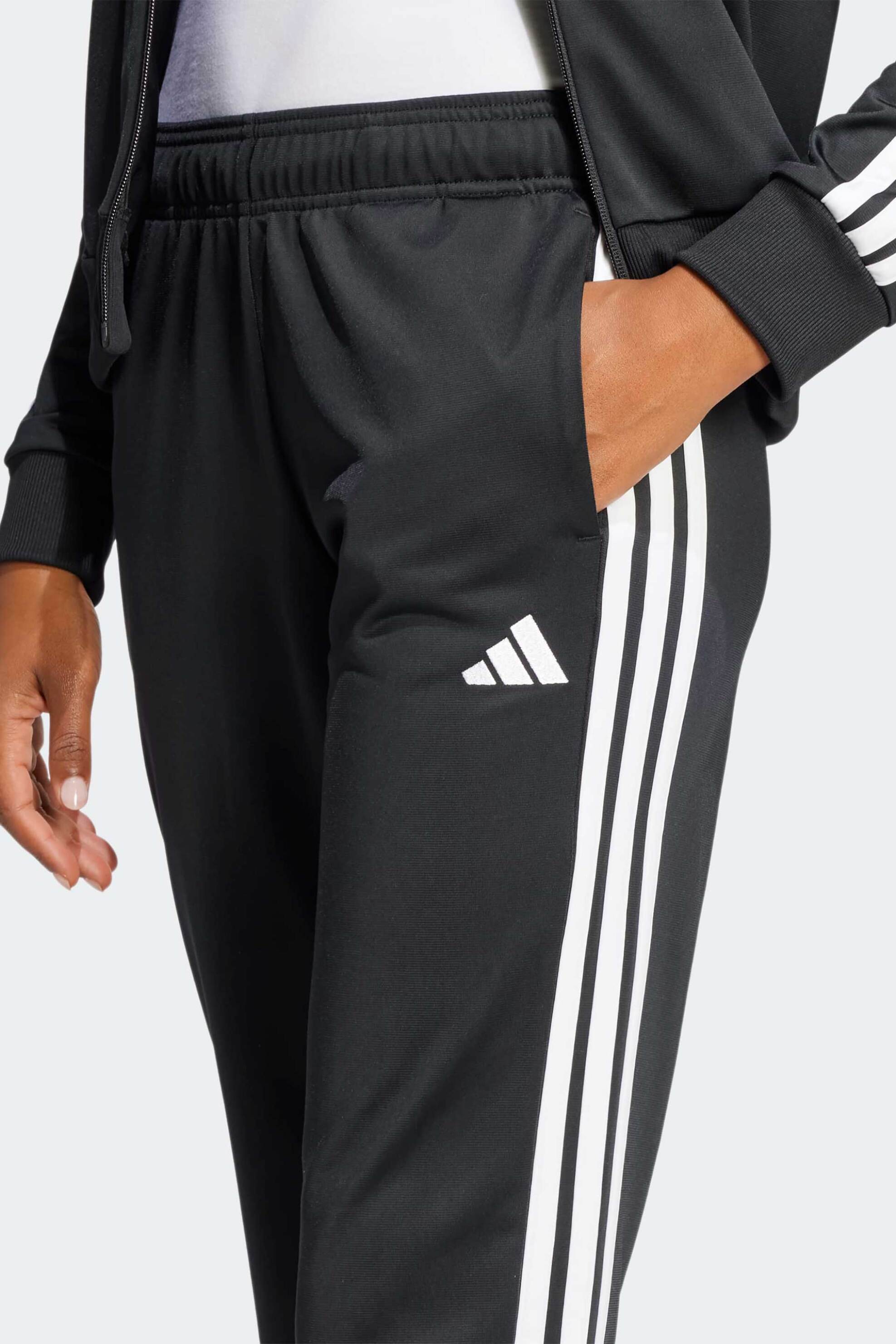 Adidas Σετ Γυναικείο Παντελόνι Φόρμας με Ζακέτα Φούτερ Regular Fit Essentials 3-Stripes (2 Τεμάχια) - Jd5434 Μαύρο