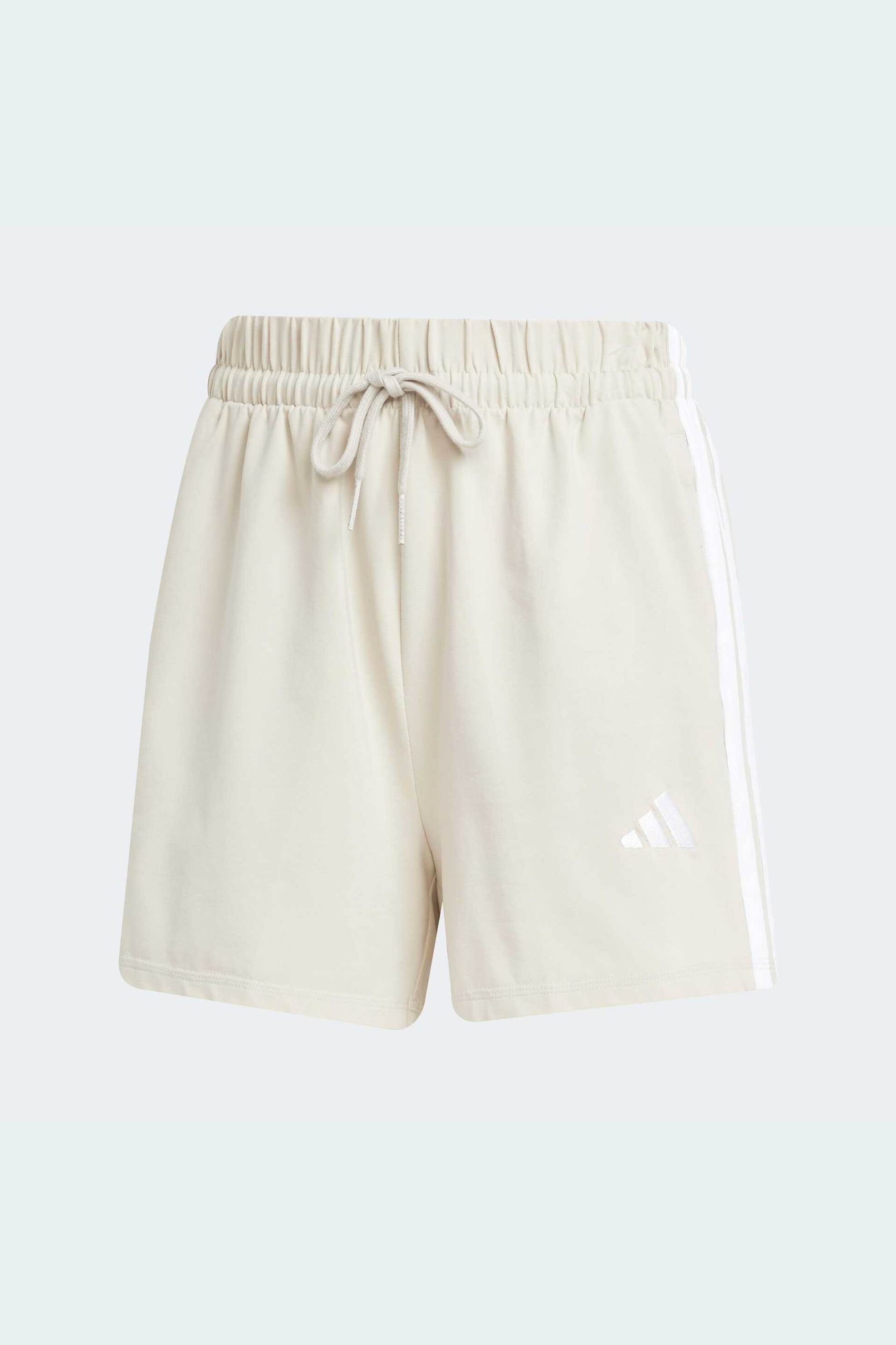 Adidas Γυναικείο Αθλητικό Ψηλόμεσο Σορτς Regular Fit Essentials 3-Stripes - Je1195 Μπεζ