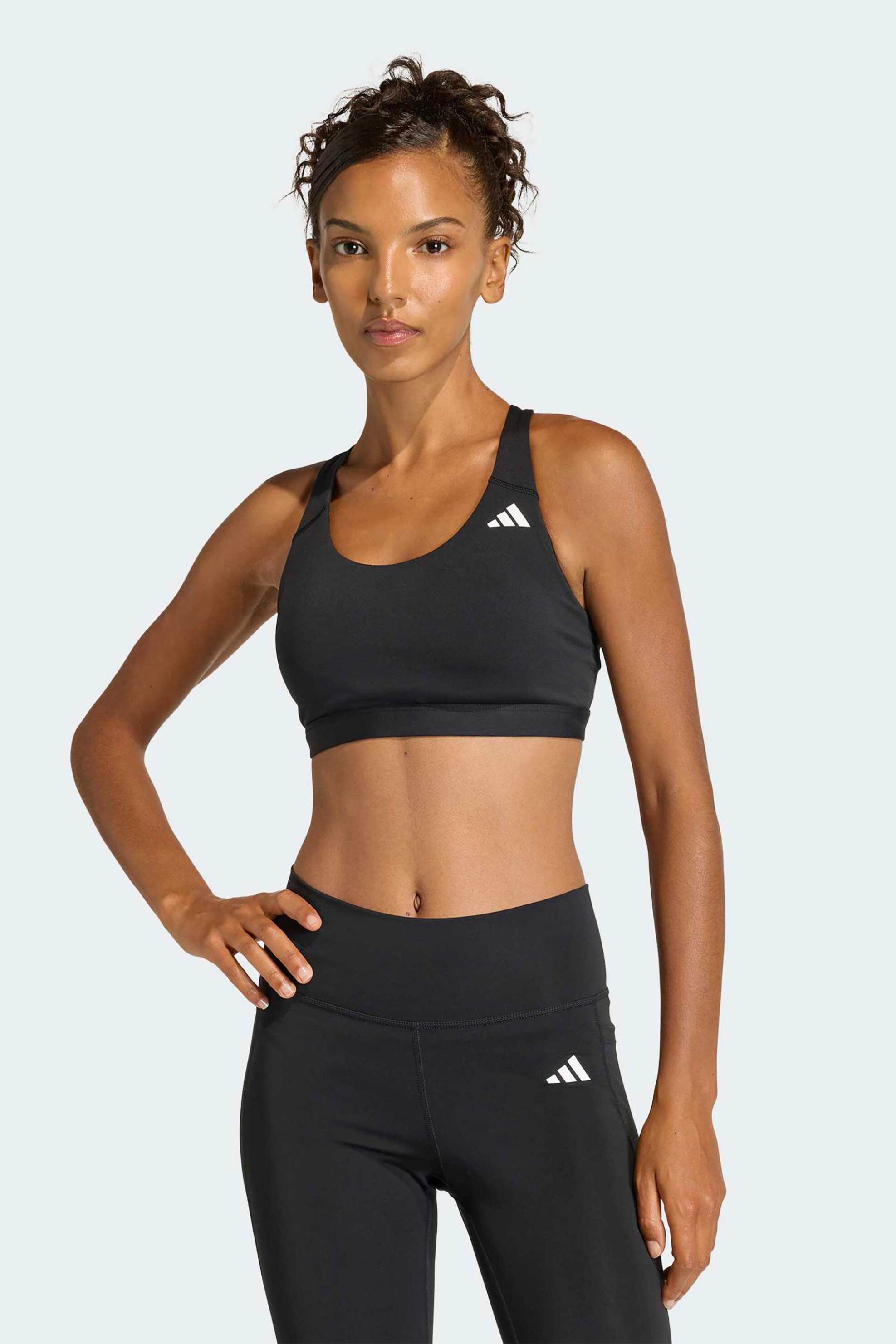 Adidas γυναικείο αθλητικό μπουστάκι με λογότυπο "Optime Essentials" - JN6892 Μαύρο