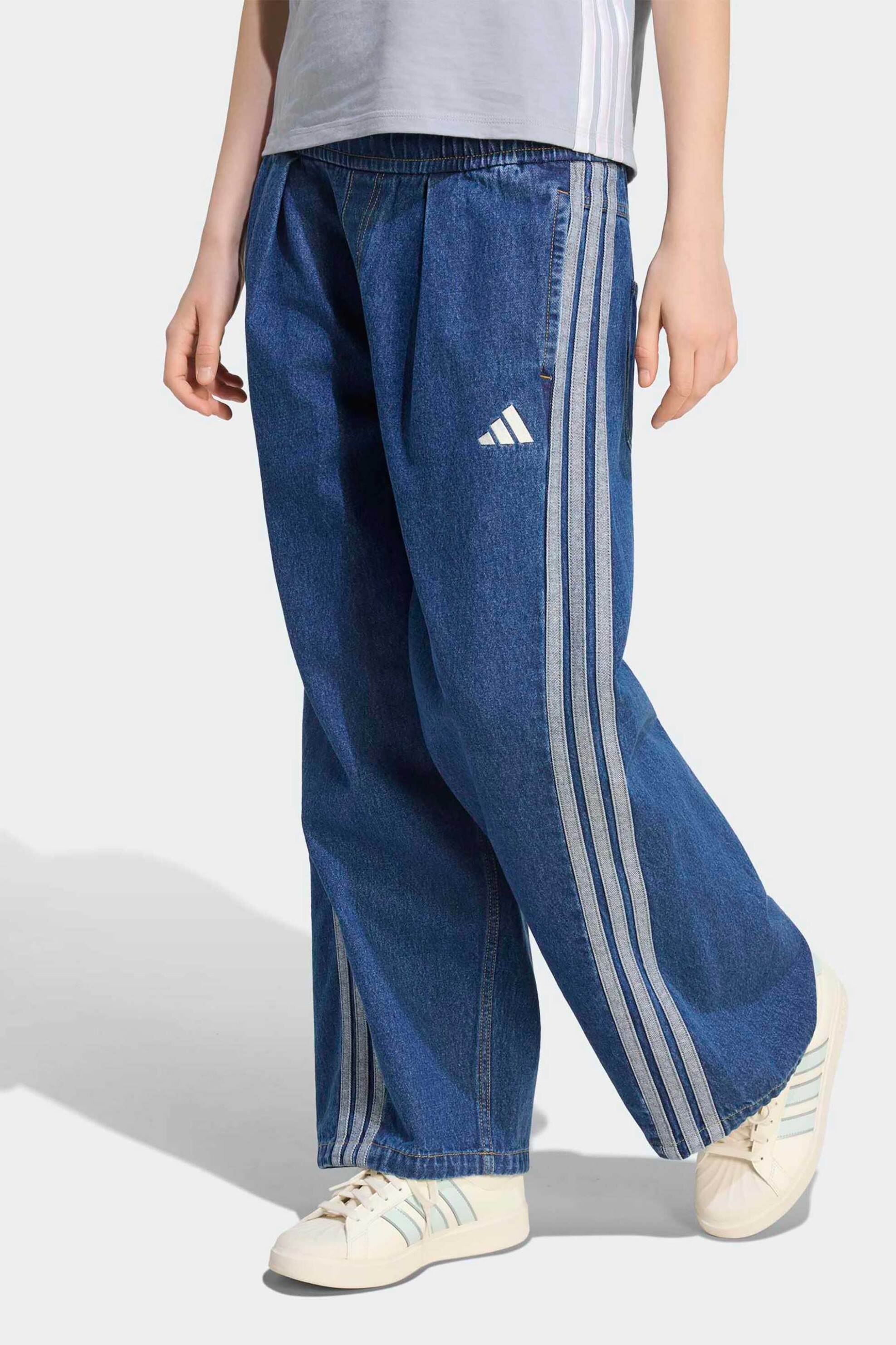 Adidas γυναικείο τζιν παντελόνι με ελαστική μέση και λογότυπο Loose Fit 